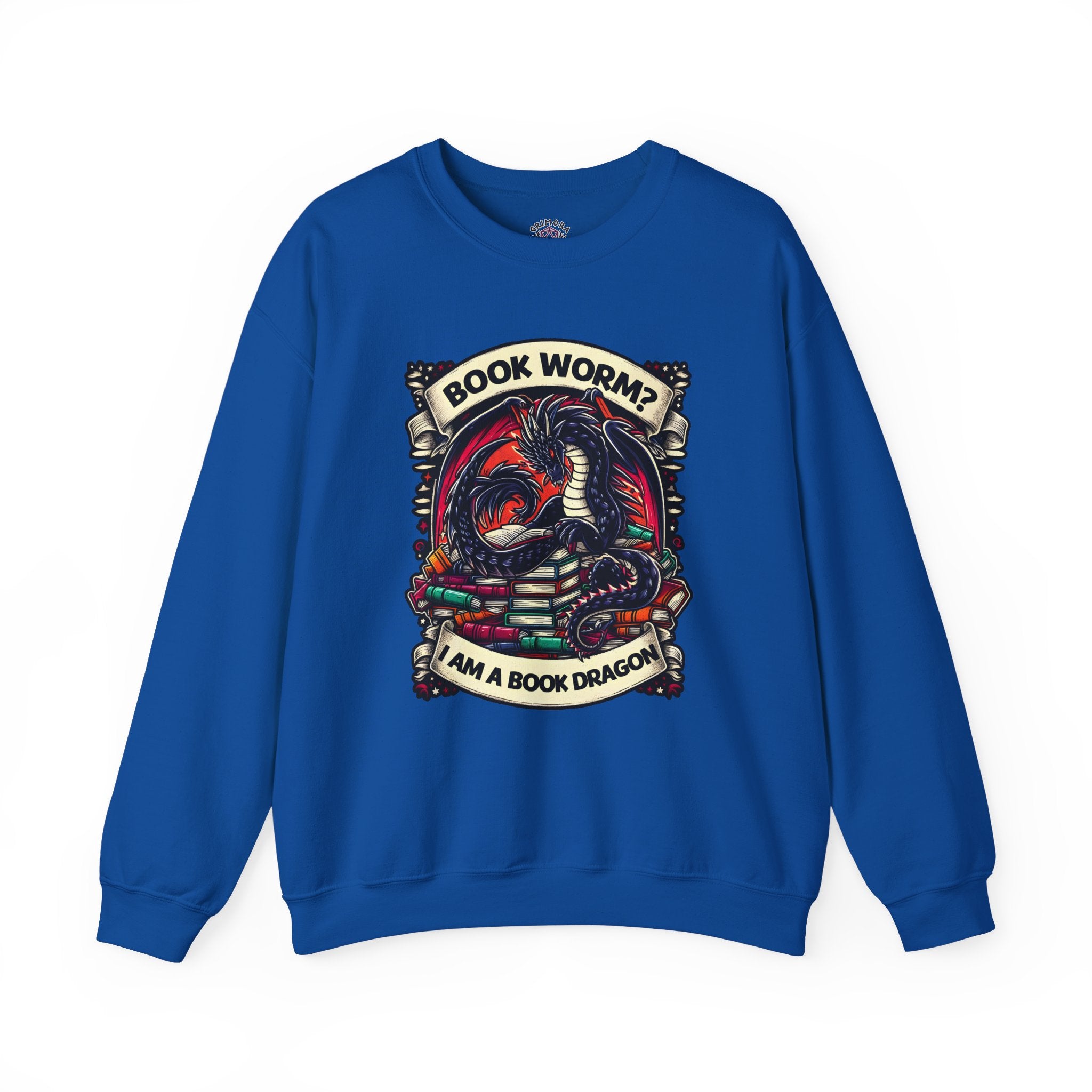 Book Worm? I Am a Book Dragon, Fantasy Reader Sweatshirt