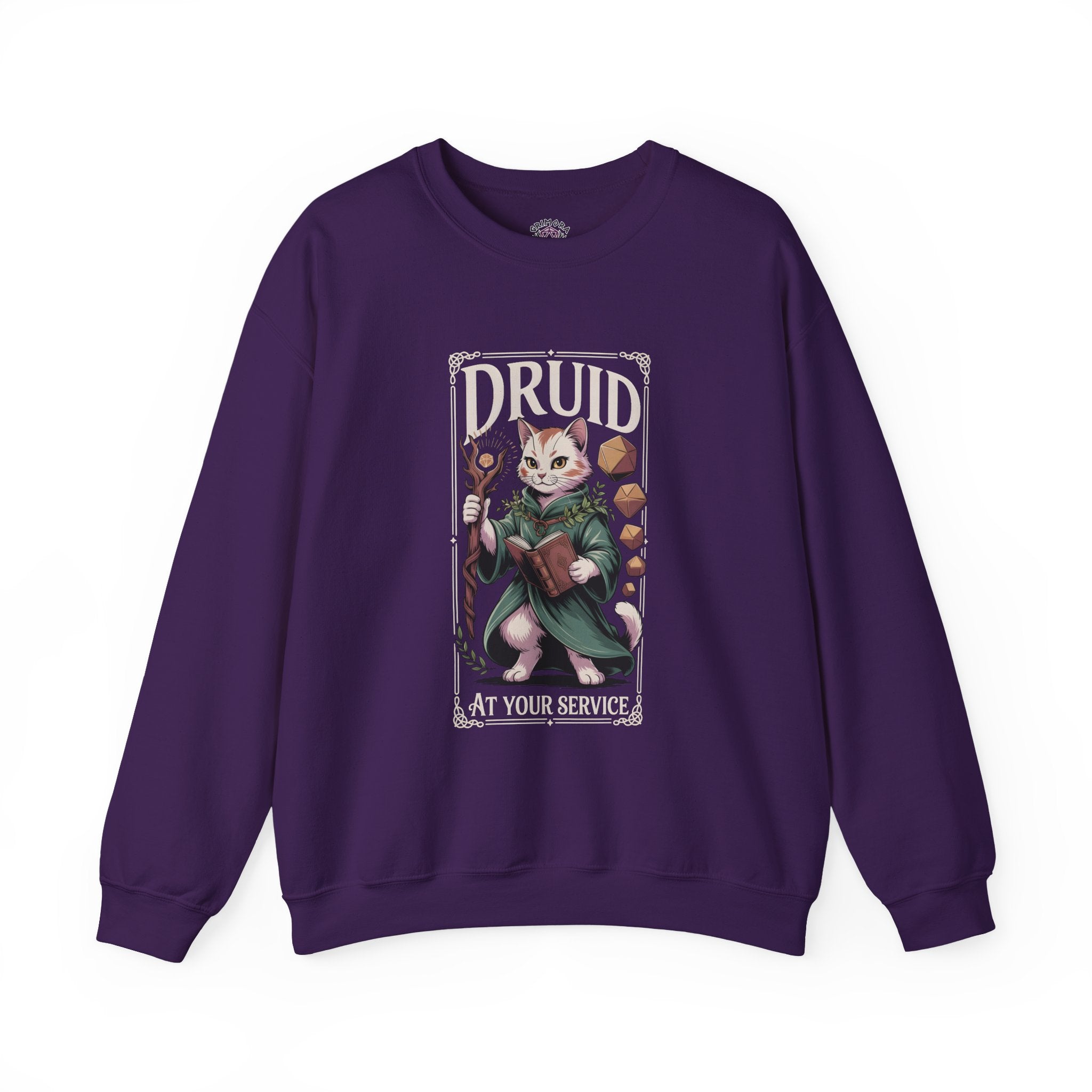 Druid Cat at Your Serivece D&D Sweatshirt | Cat Lover RPG Gift