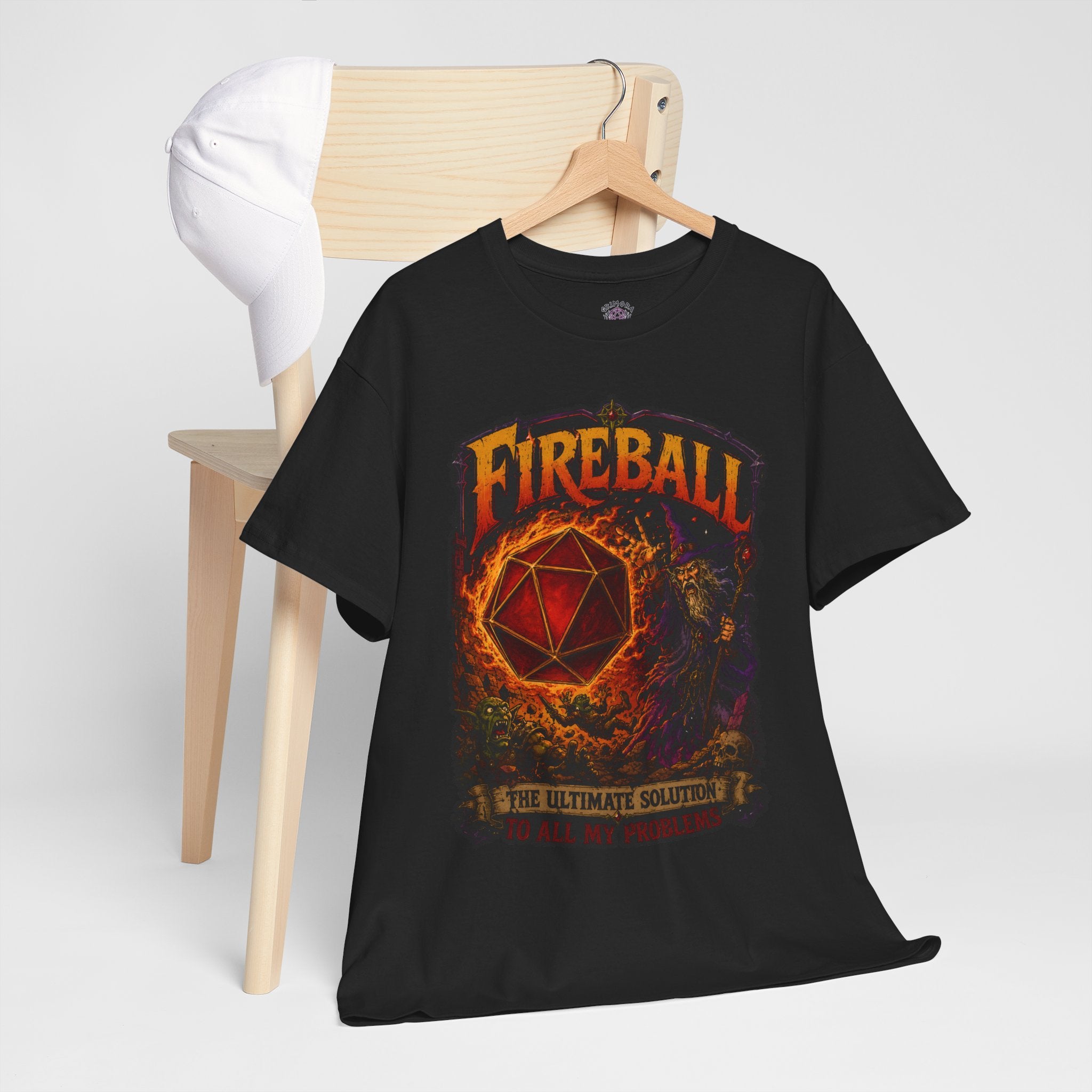 Fireball – The Ultimate Solution to All My Problems| Funny RPG T-shirt
