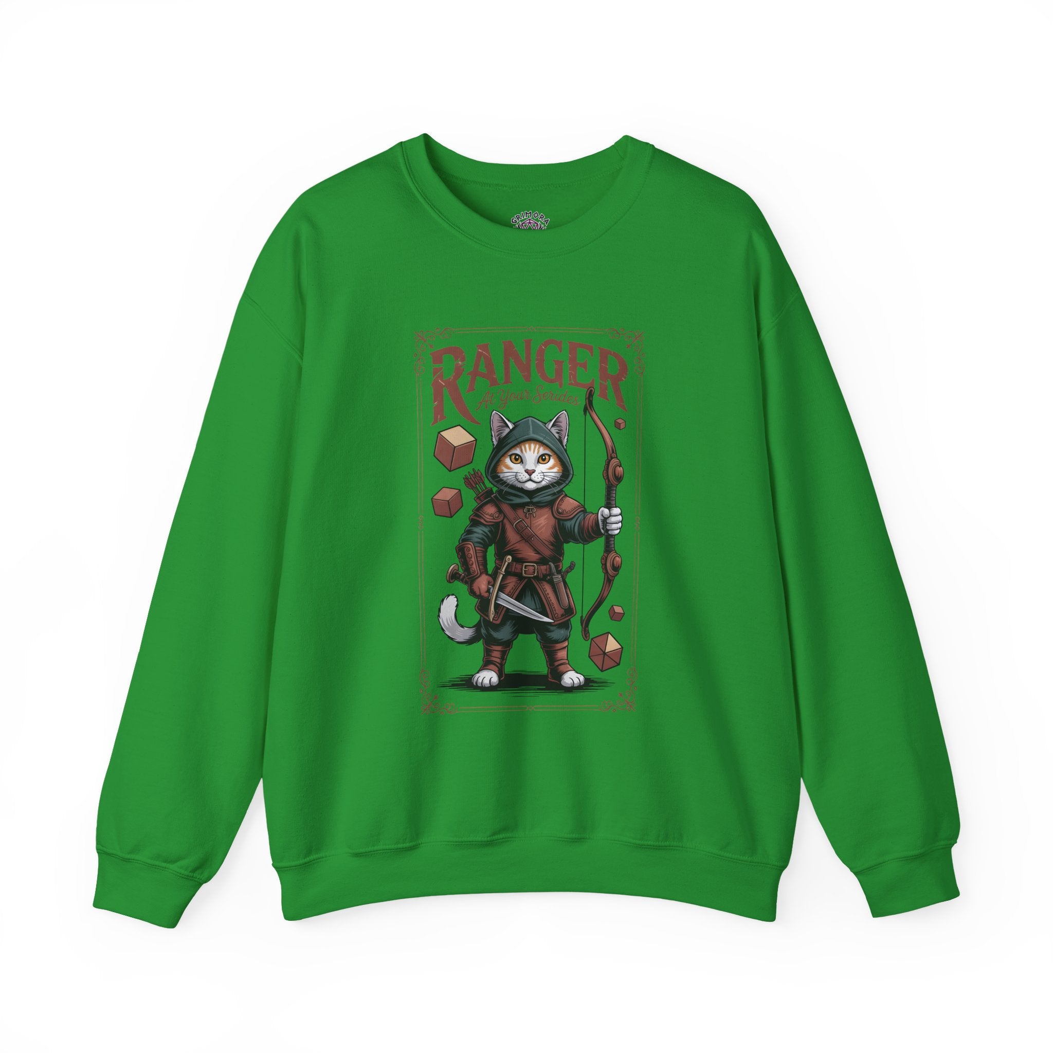 Ranger Cat at Your Serivece D&D Sweatshirt | Cat Lover RPG Gift
