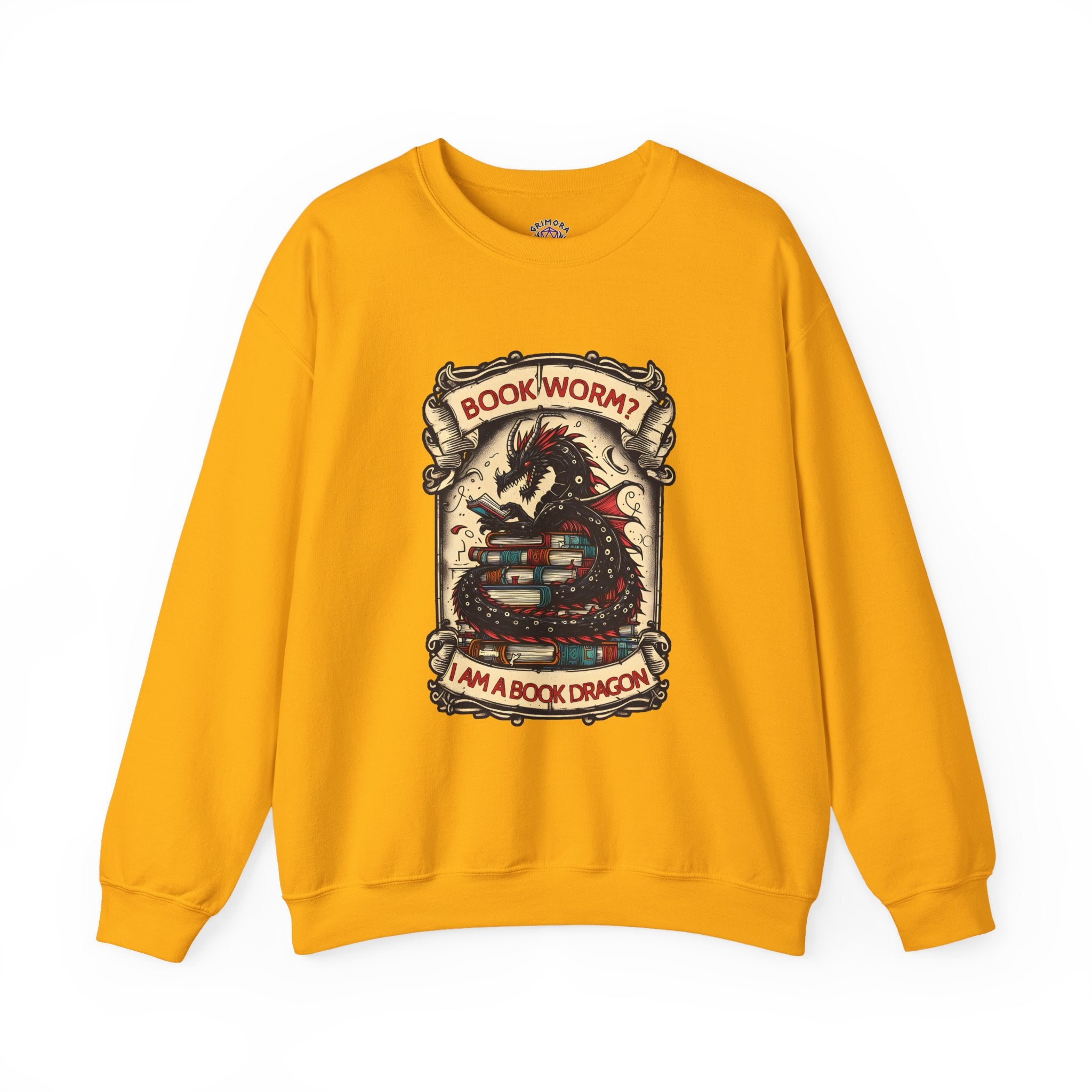 Book Worm? I Am a Book Dragon, Fantasy Reader Sweatshirt