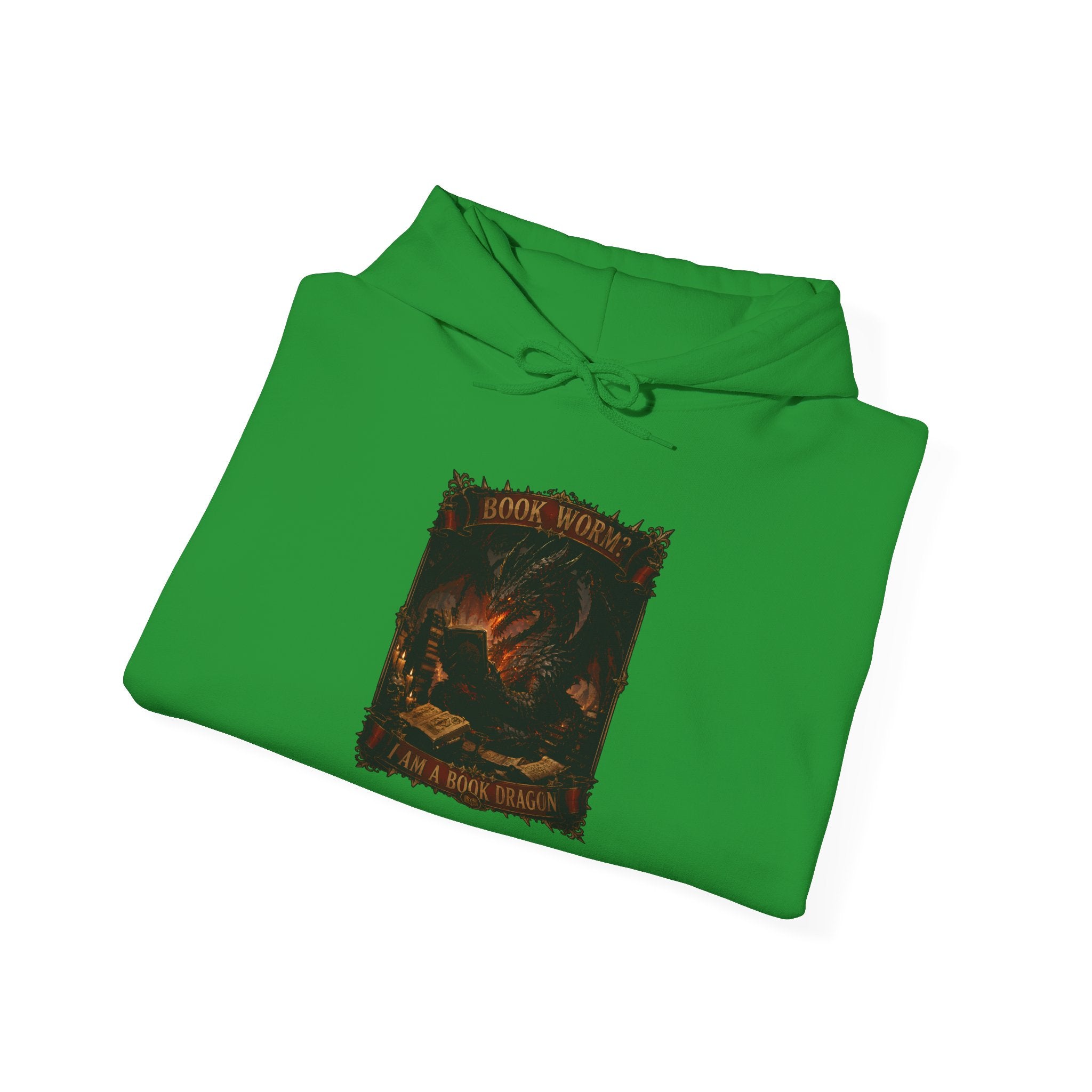 Book Worm? I Am a Book Dragon, Fantasy Reader Hoodie