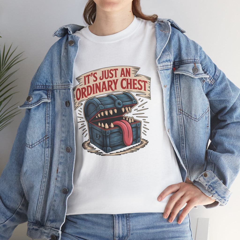"It's Just An Ordinary Chest" — Mimic monster T-shirt