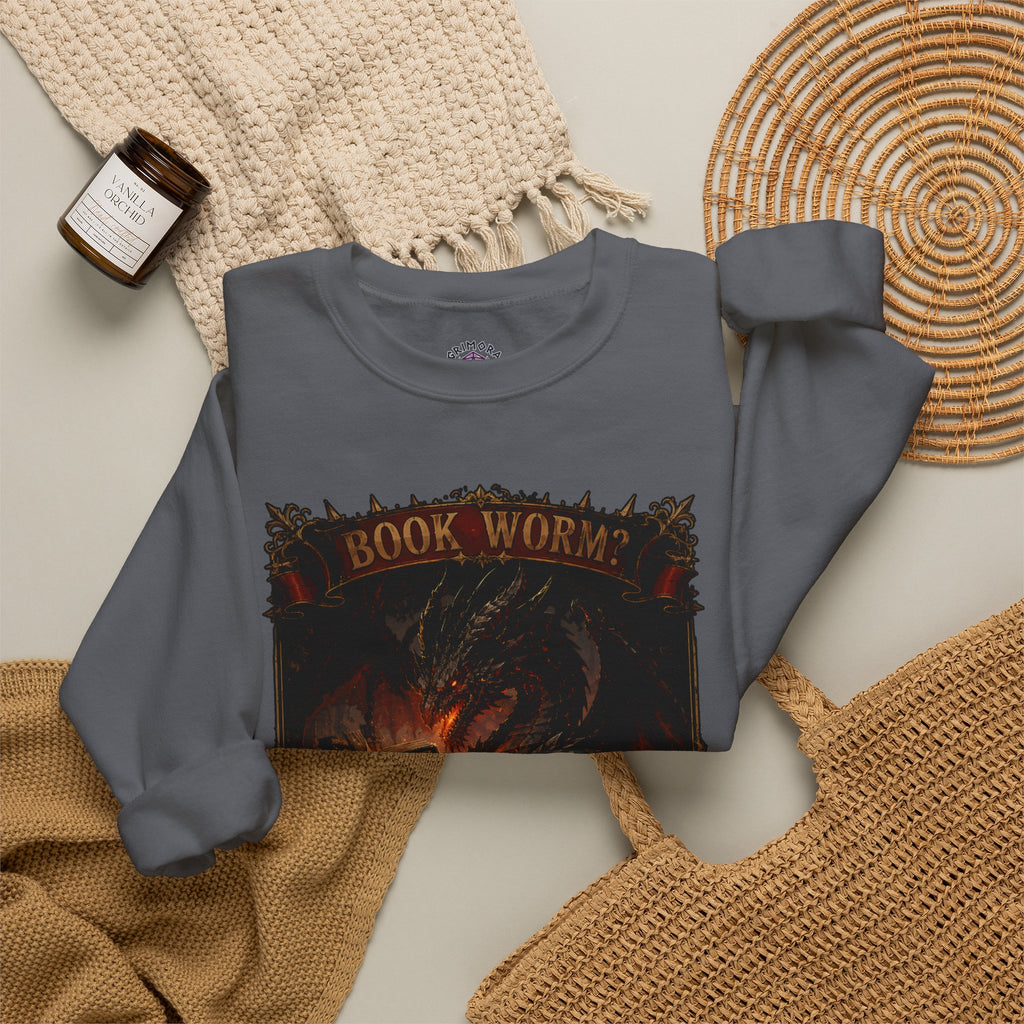 Book Worm? I Am a Book Dragon, Fantasy Reader Sweatshirt