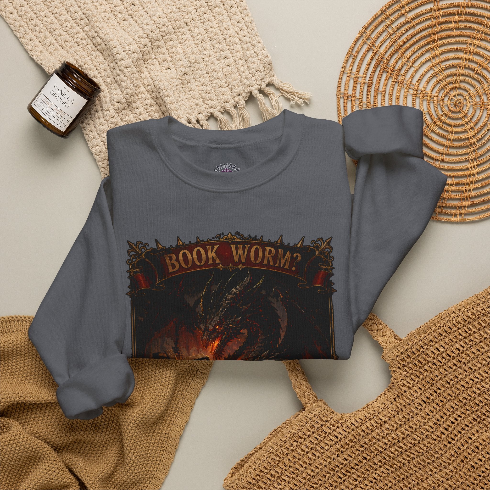 Book Worm? I Am a Book Dragon, Fantasy Reader Sweatshirt