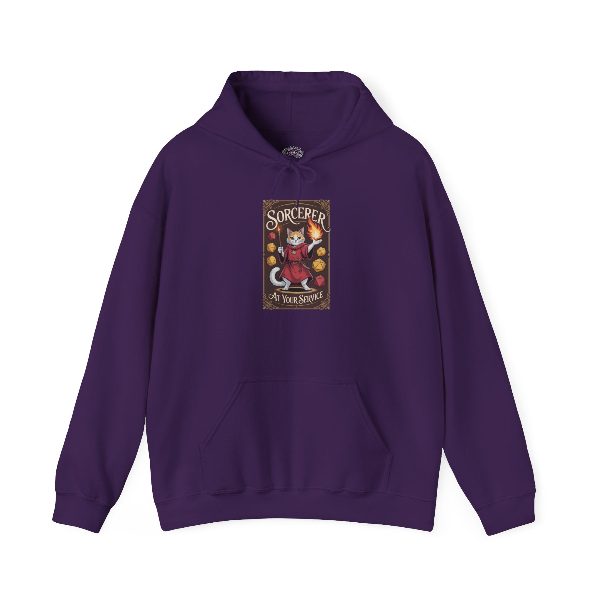 Sorcerer Cat at Your Service D&D Hoodie | Cat Lover RPG Gift