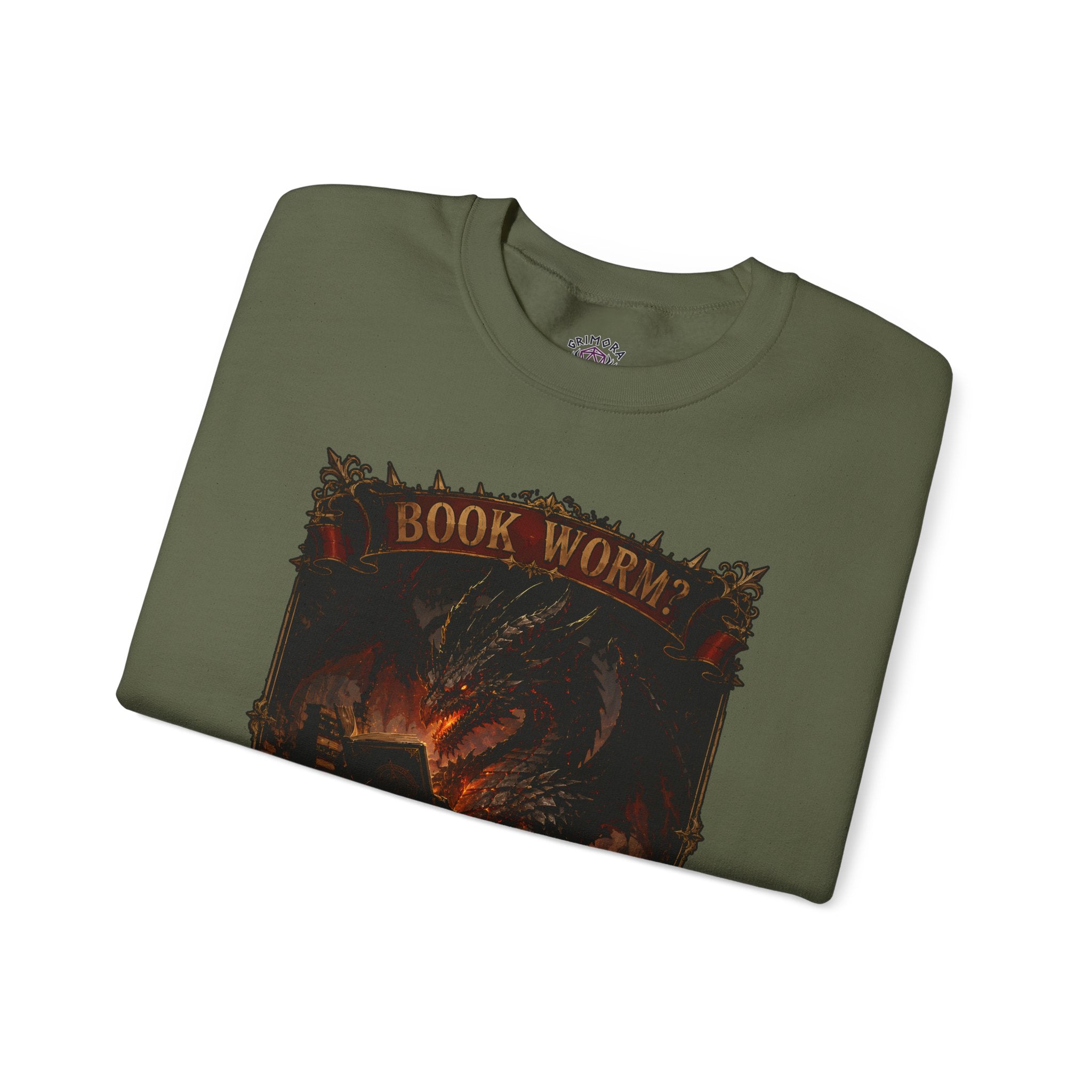 Book Worm? I Am a Book Dragon, Fantasy Reader Sweatshirt