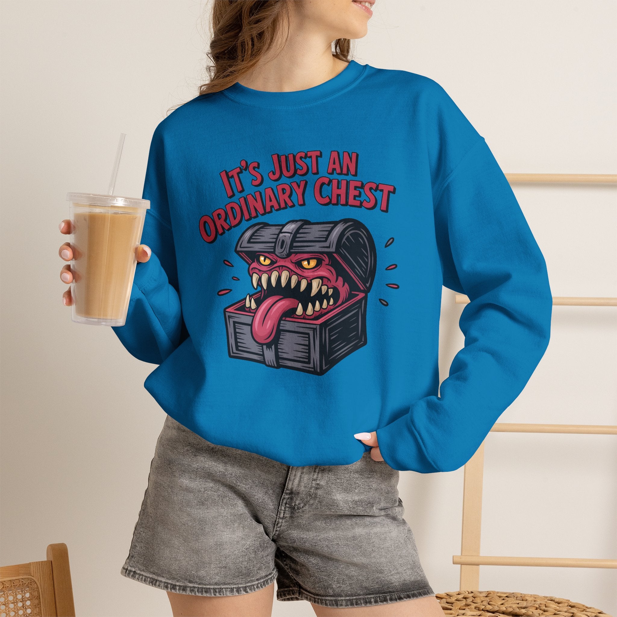 "It's Just An Ordinary Chest" — Mimic monster Sweatshirt