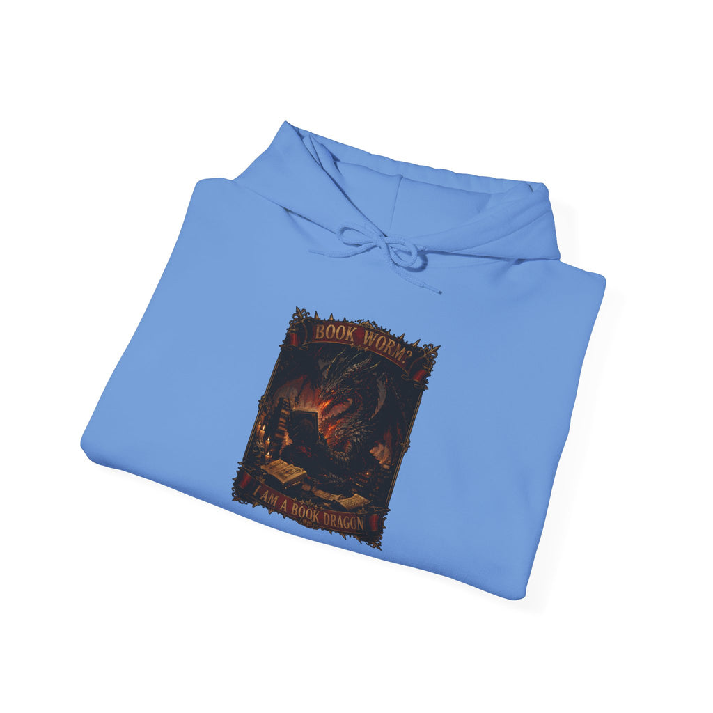 Book Worm? I Am a Book Dragon, Fantasy Reader Hoodie