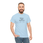 Roll. Sip. Repeat. | Tabletop RPG Coffee T-shirt | Dice & Coffee Lover T-shirt