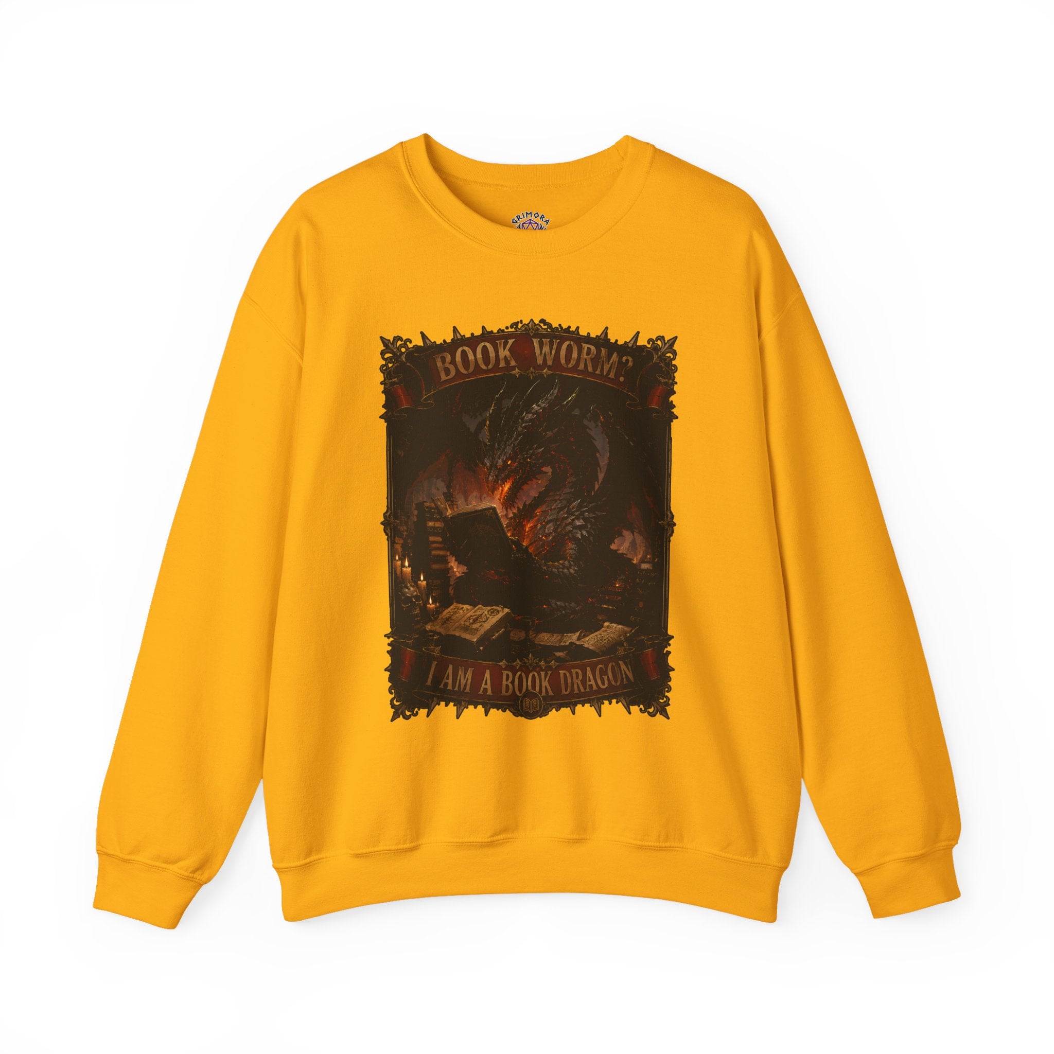 Book Worm? I Am a Book Dragon, Fantasy Reader Sweatshirt