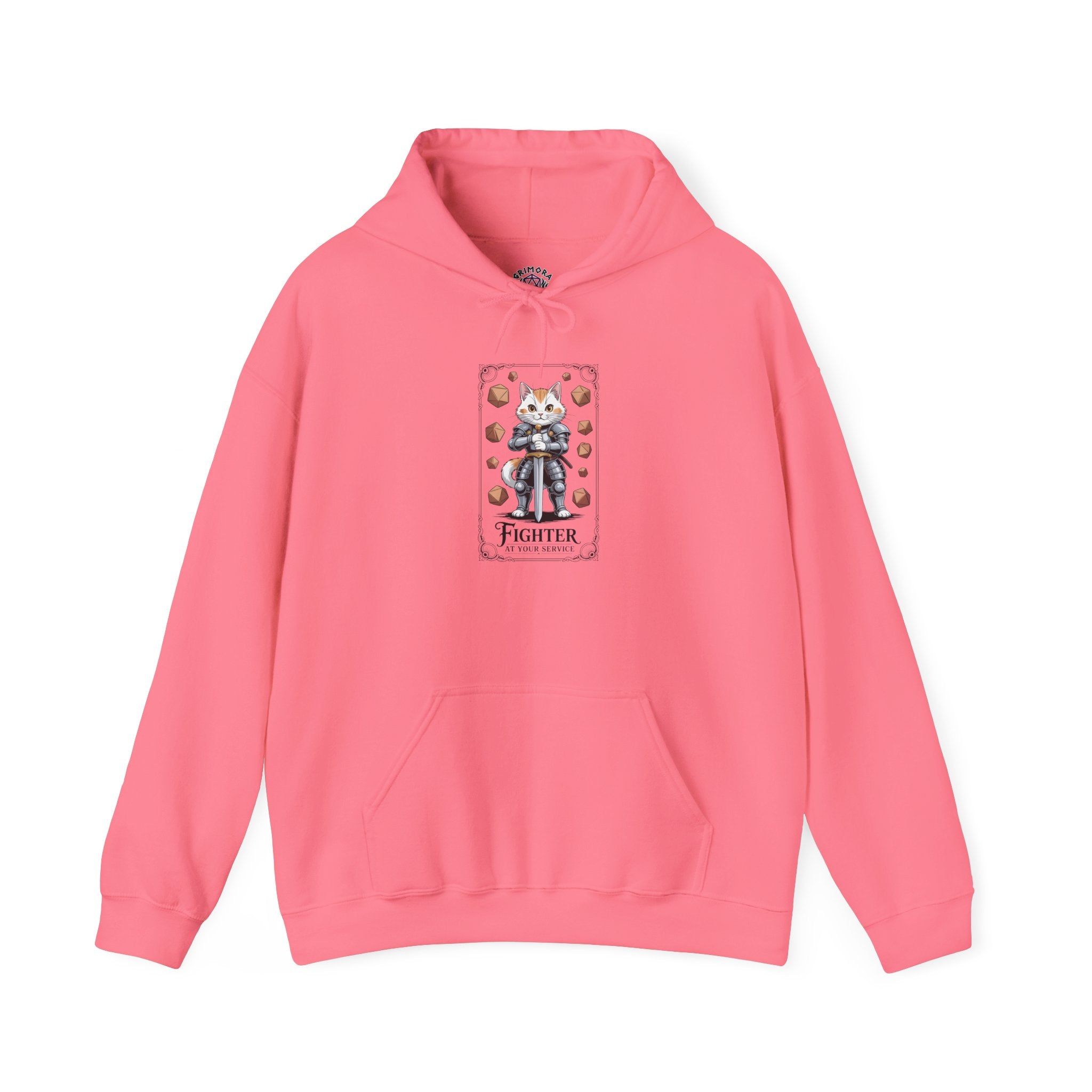Fighter Cat at Your Service D&D Hoodie | Cat Lover RPG Gift
