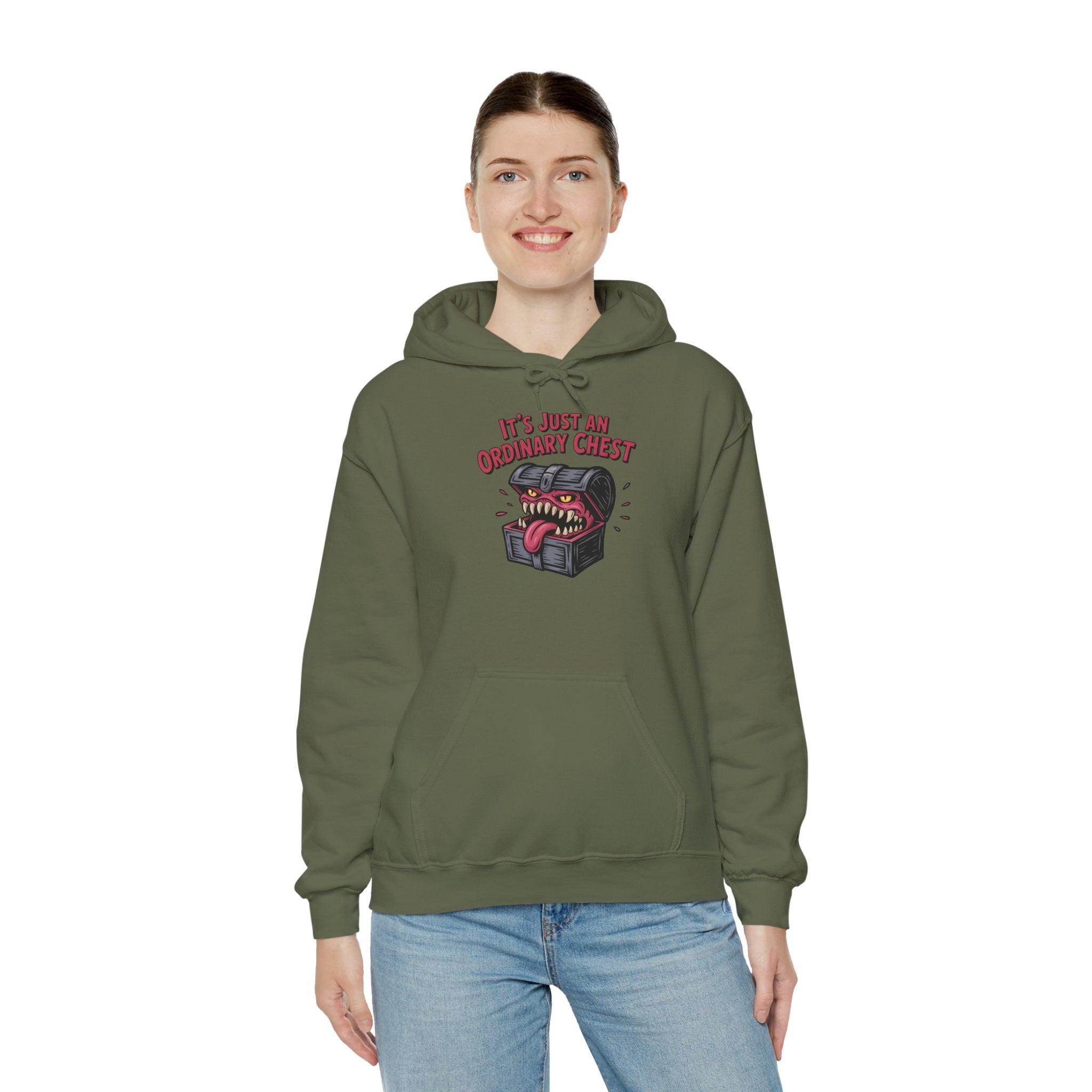 "It's Just An Ordinary Chest" — Mimic monster Hoodie