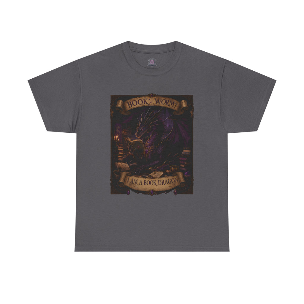Book Worm? I Am a Book Dragon, Fantasy Reader T-shirt