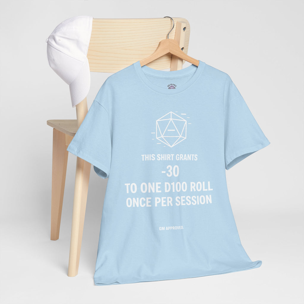 Dice roll minus modifier T-shirt | RPG Personalizable