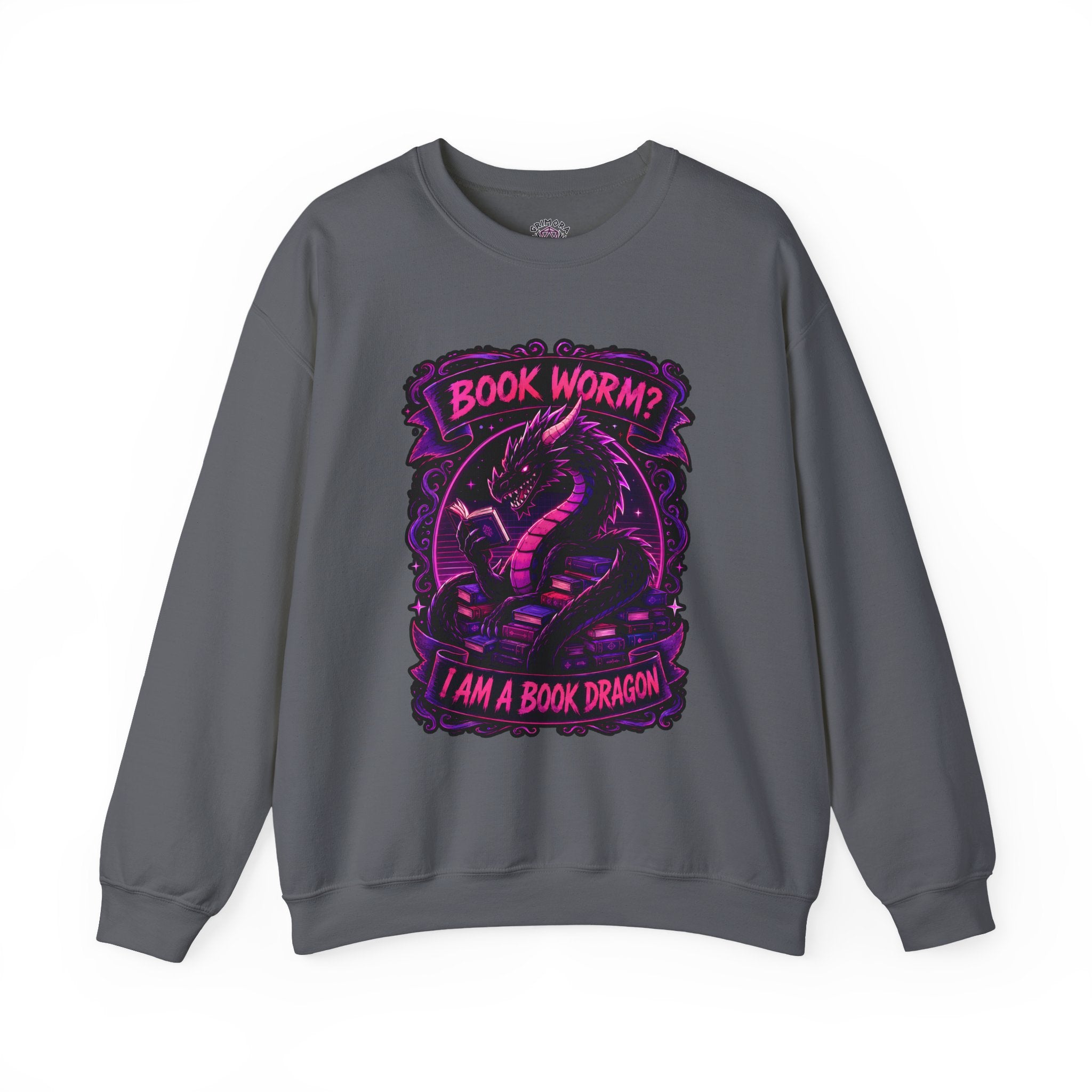 Book Worm? I Am a Book Dragon, Fantasy Reader Sweatshirt