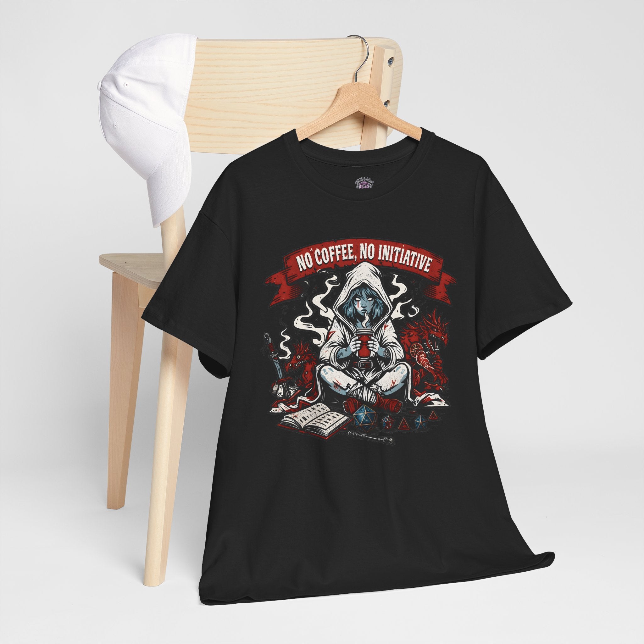 No Coffee, No Initiative | Fantasy RPG T-shirt