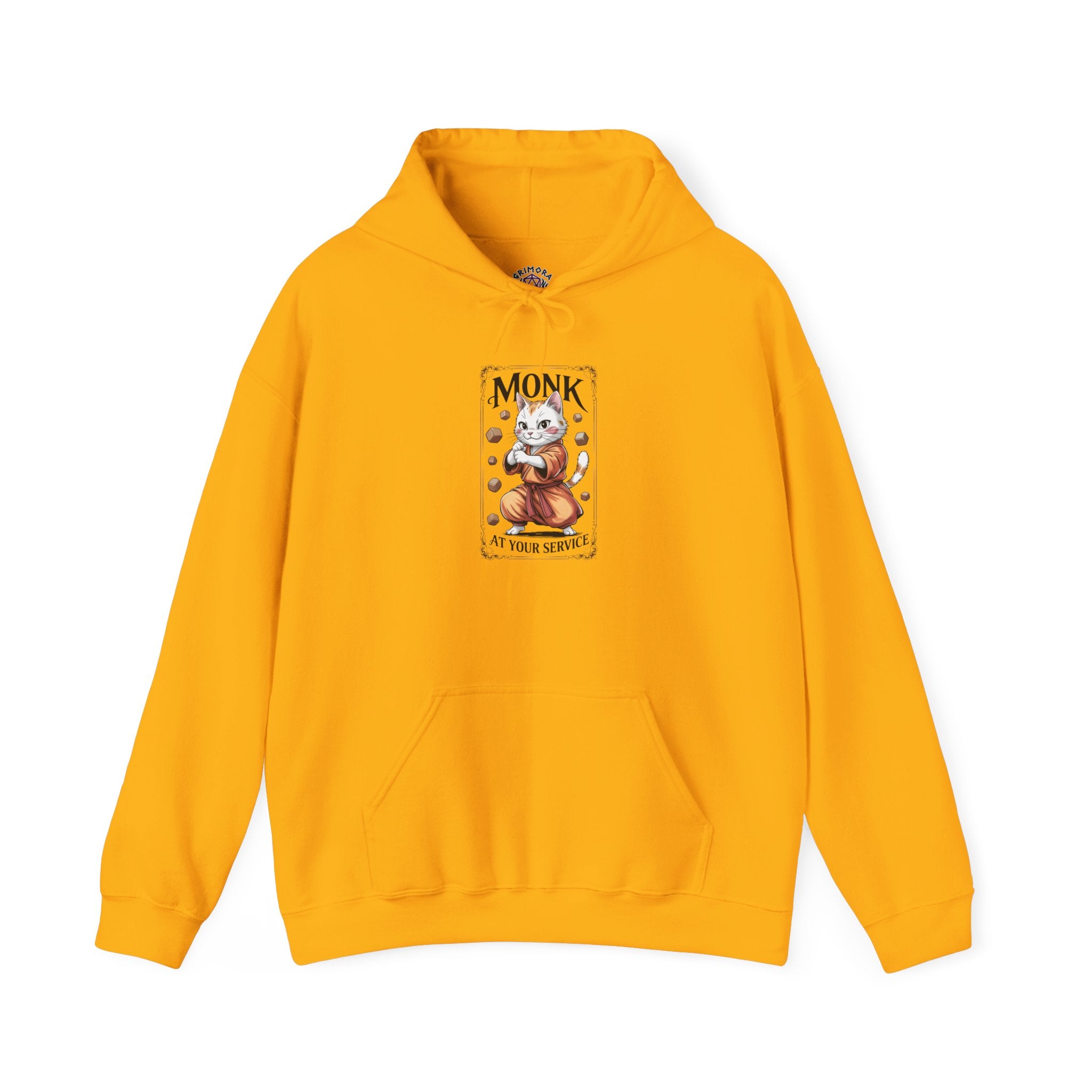 Monk Cat at Your Service D&D Hoodie | Cat Lover RPG Gift