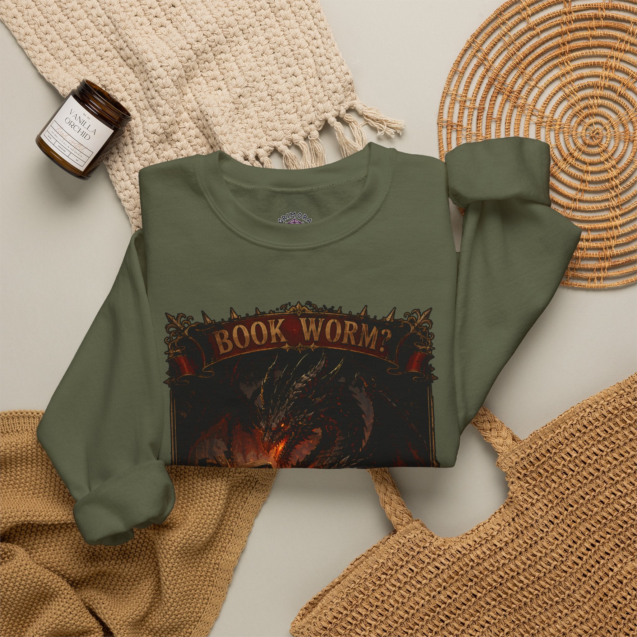 Book Worm? I Am a Book Dragon, Fantasy Reader Sweatshirt
