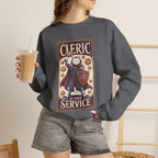 Cleric Cat at Your Service D&D Sweatshirt | Cat Lover RPG Gift