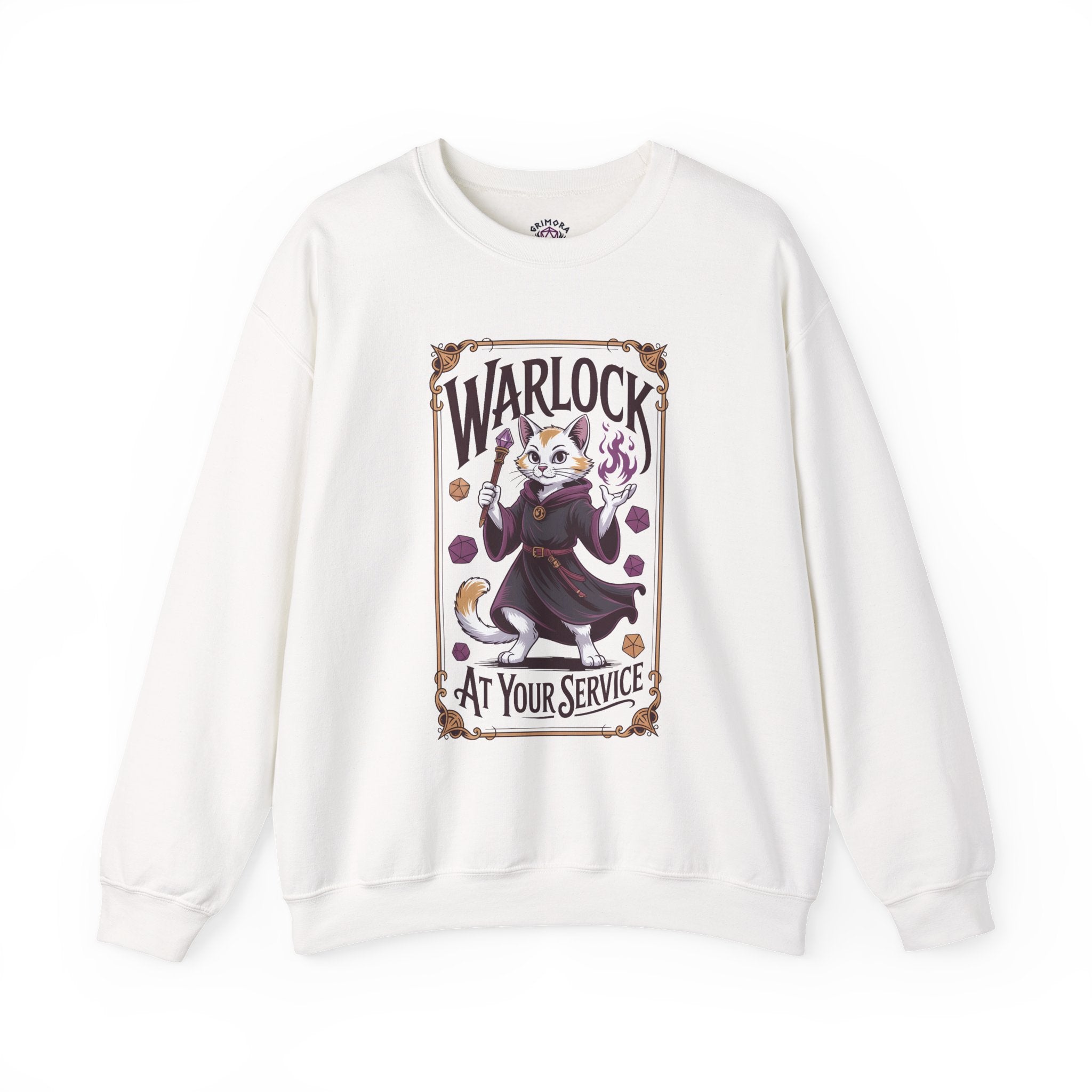 Warlock Cat at Your Serivece D&D Sweatshirt | Cat Lover RPG Gift