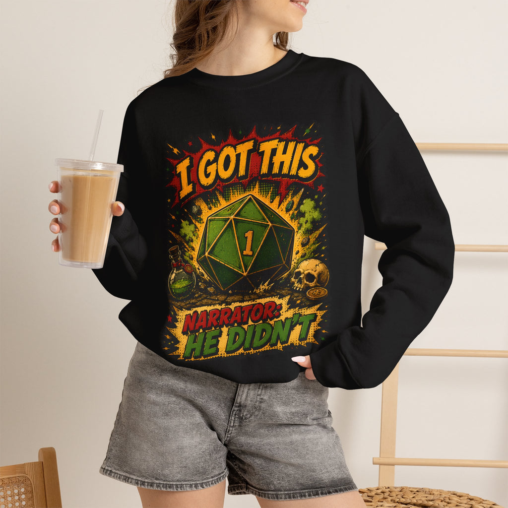 D20 roll, natural 1 Sweatshirt