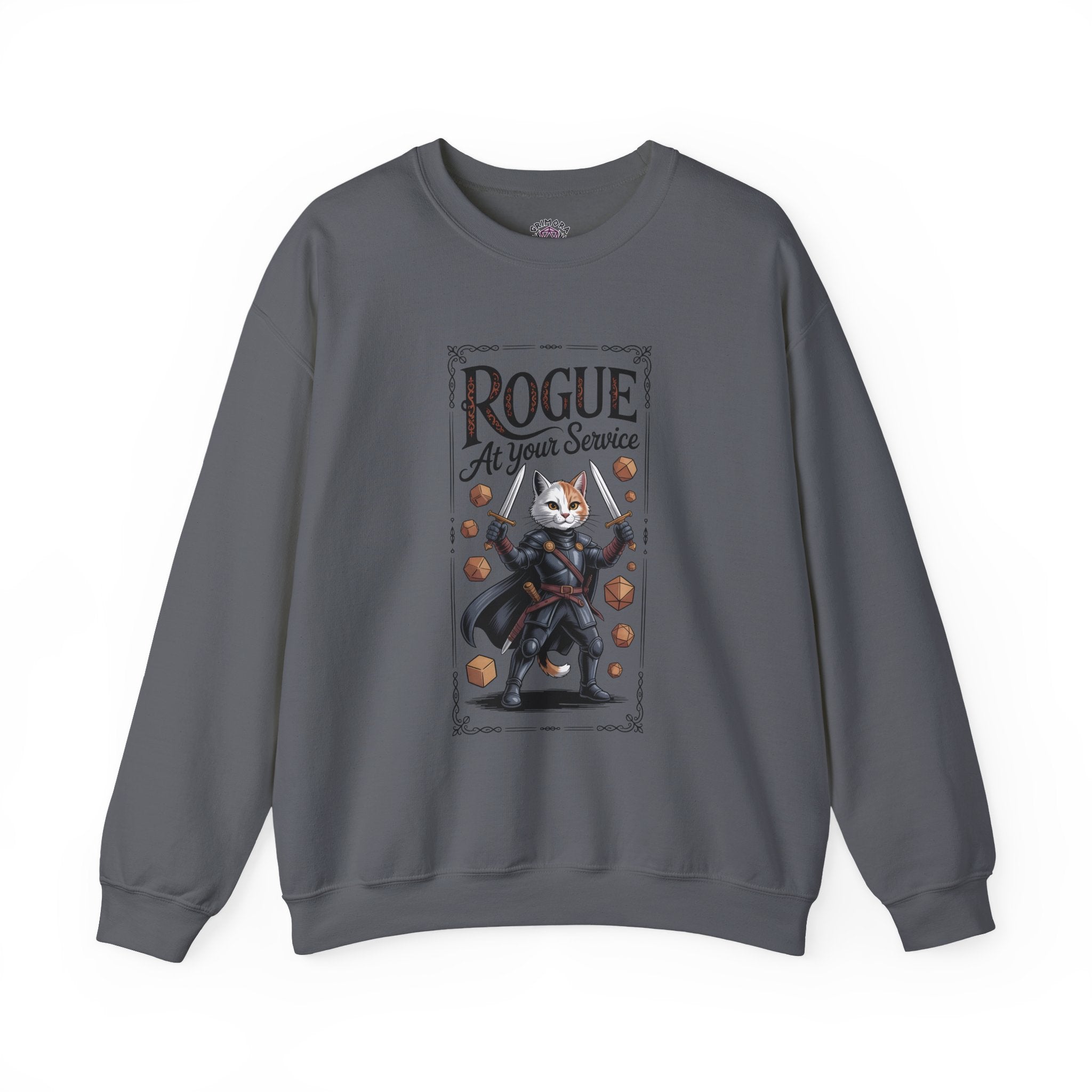 Rogue Cat at Your Serivece D&D Sweatshirt | Cat Lover RPG Gift