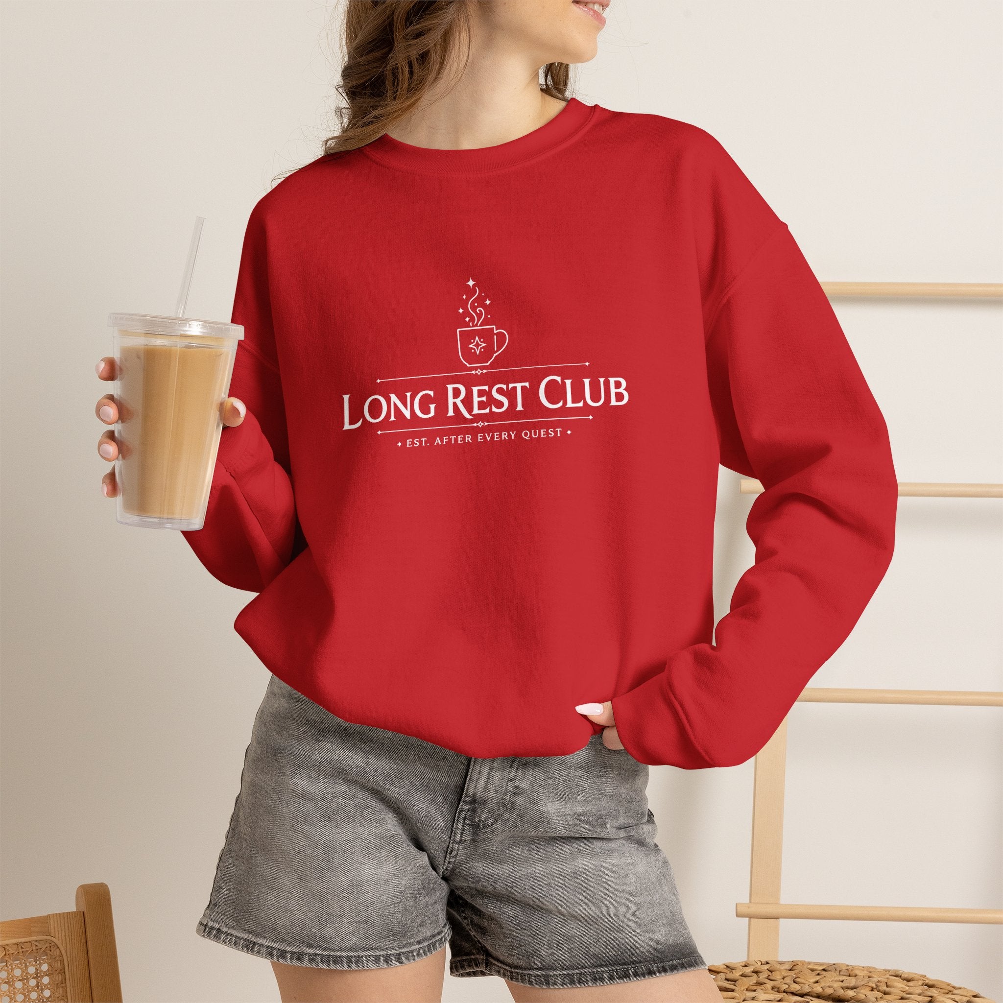 Long Rest Club – Est. After Every Quest | Fantasy RPG Sweatshirt