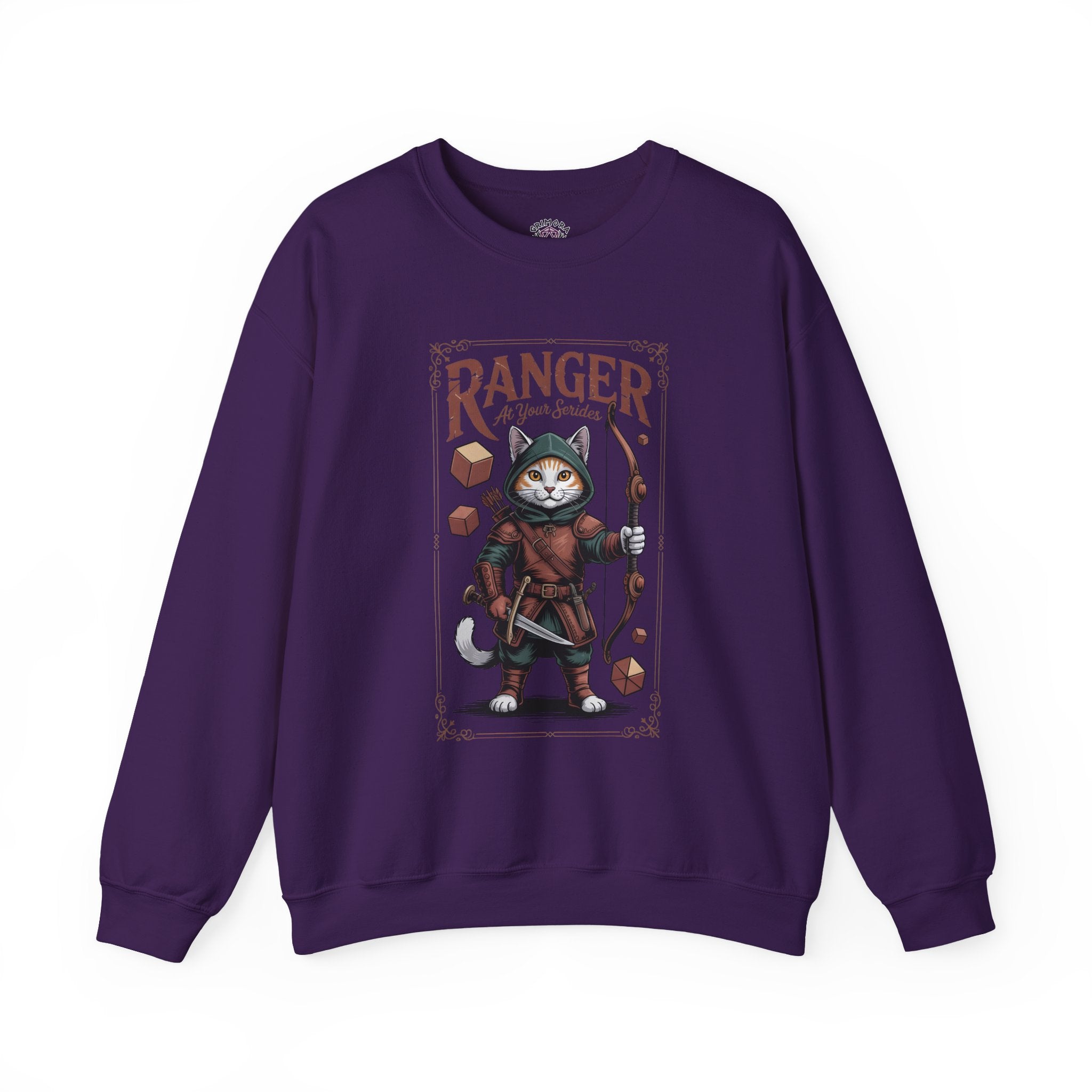 Ranger Cat at Your Serivece D&D Sweatshirt | Cat Lover RPG Gift