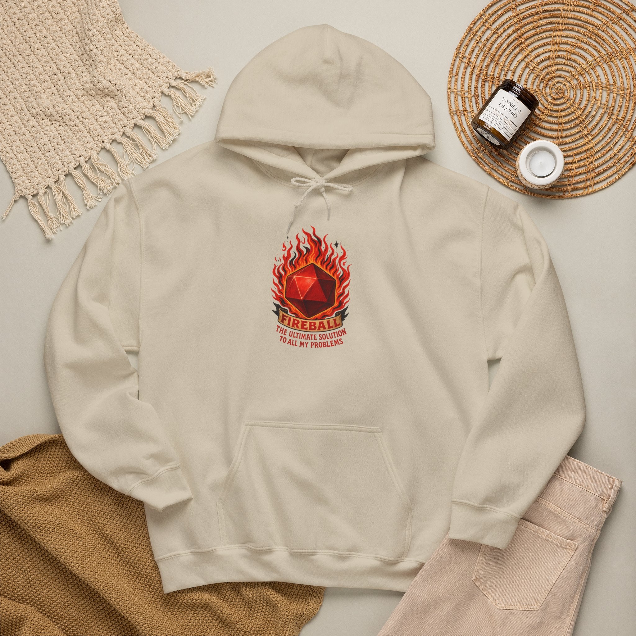 Fireball – The Ultimate Solution to All My Problems| Funny RPG Hoodie