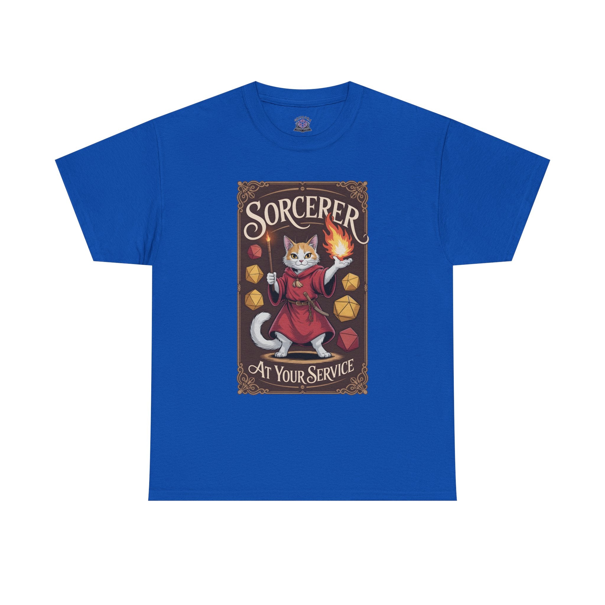 Sorcerer Cat at Your Service D&D T-shirt | Cat Lover RPG Gift