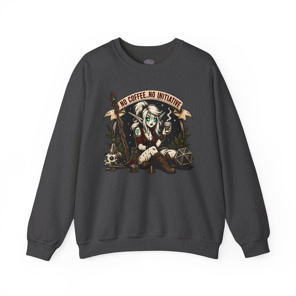 No Coffee, No Initiative | Fantasy RPG Sweatshirt