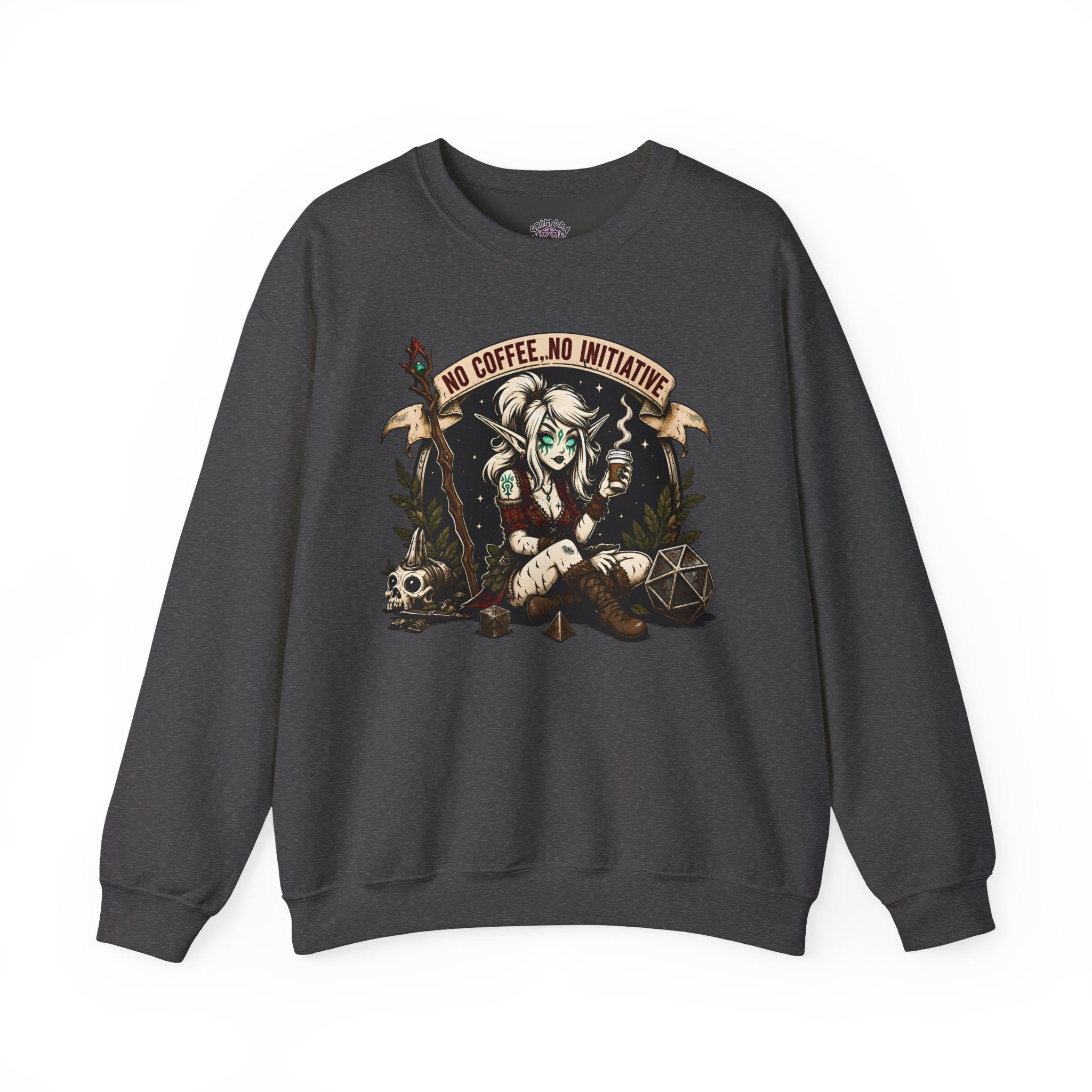 No Coffee, No Initiative | Fantasy RPG Sweatshirt