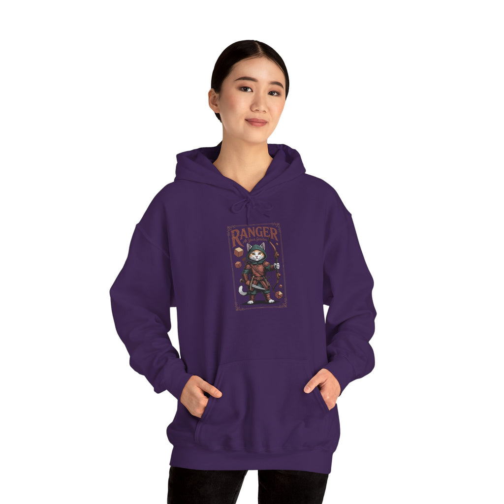 Ranger Cat at Your Serivece D&D Hoodie | Cat Lover RPG Gift