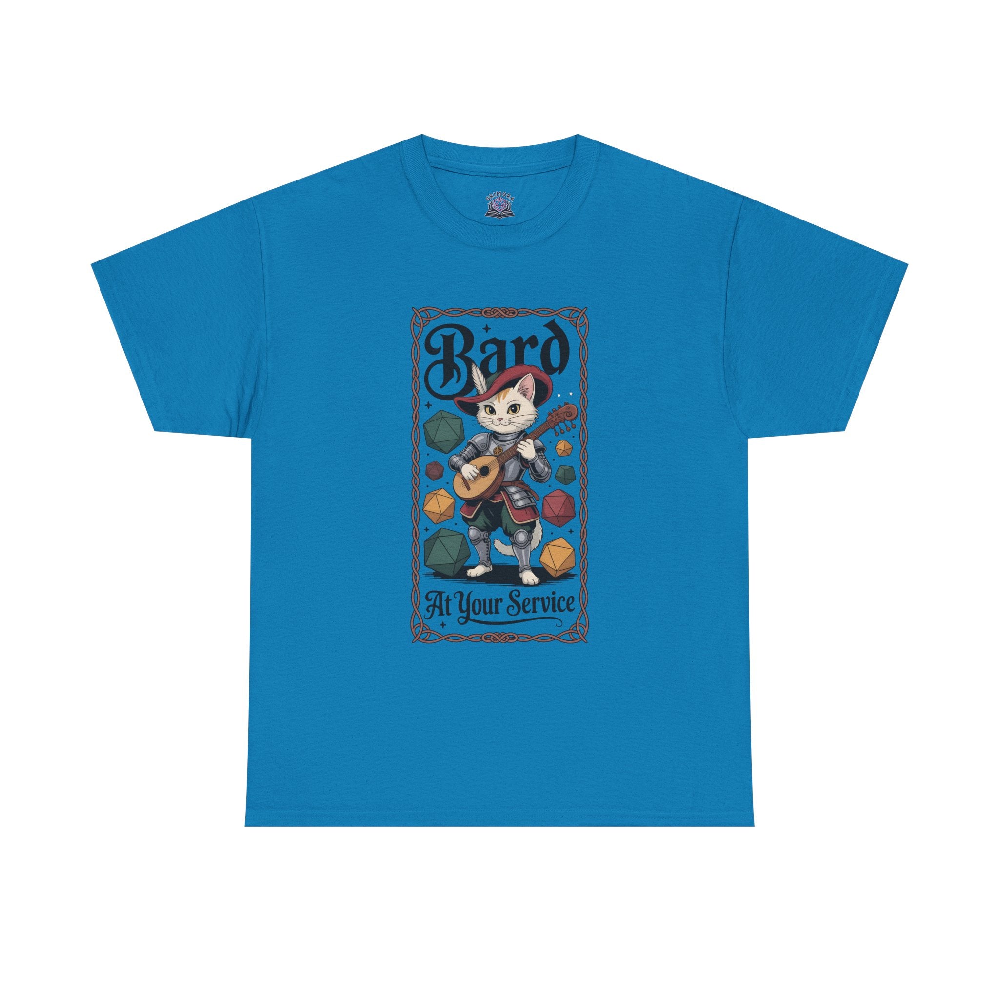 Bard Cat at Your Serivece D&D T-shirt | Cat Lover RPG Gift
