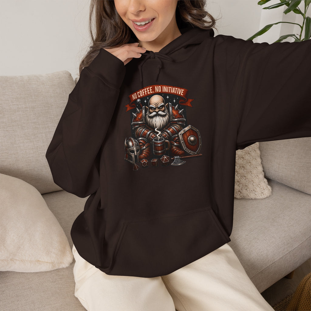 No Coffee, No Initiative | Fantasy RPG Hoodie
