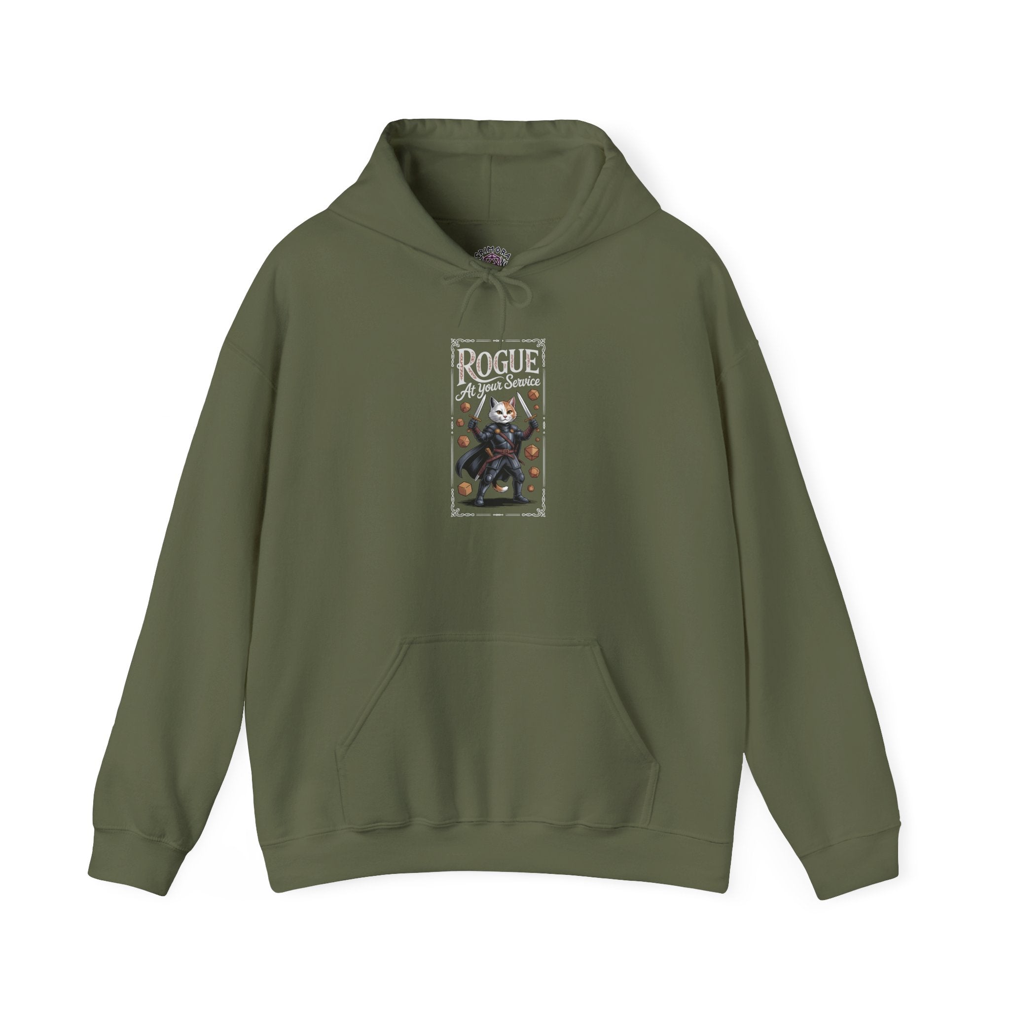 Rogue Cat at Your Serivece D&D Hoodie | Cat Lover RPG Gift