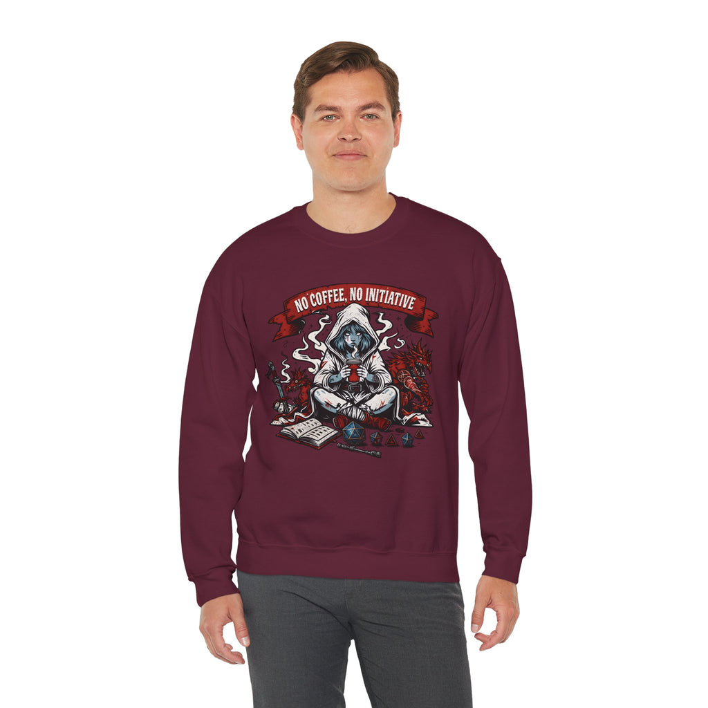 No Coffee, No Initiative | Fantasy RPG Sweatshirt