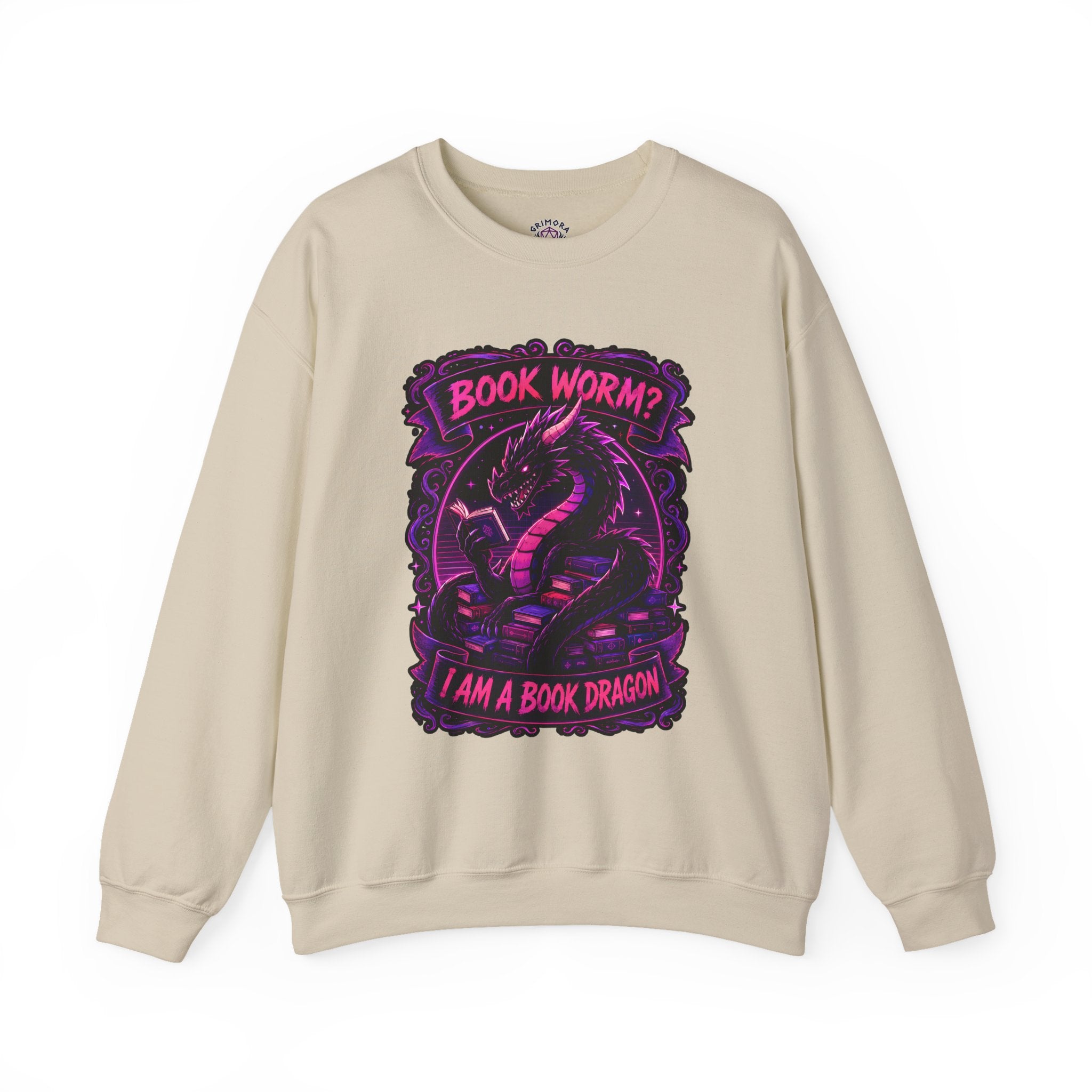 Book Worm? I Am a Book Dragon, Fantasy Reader Sweatshirt