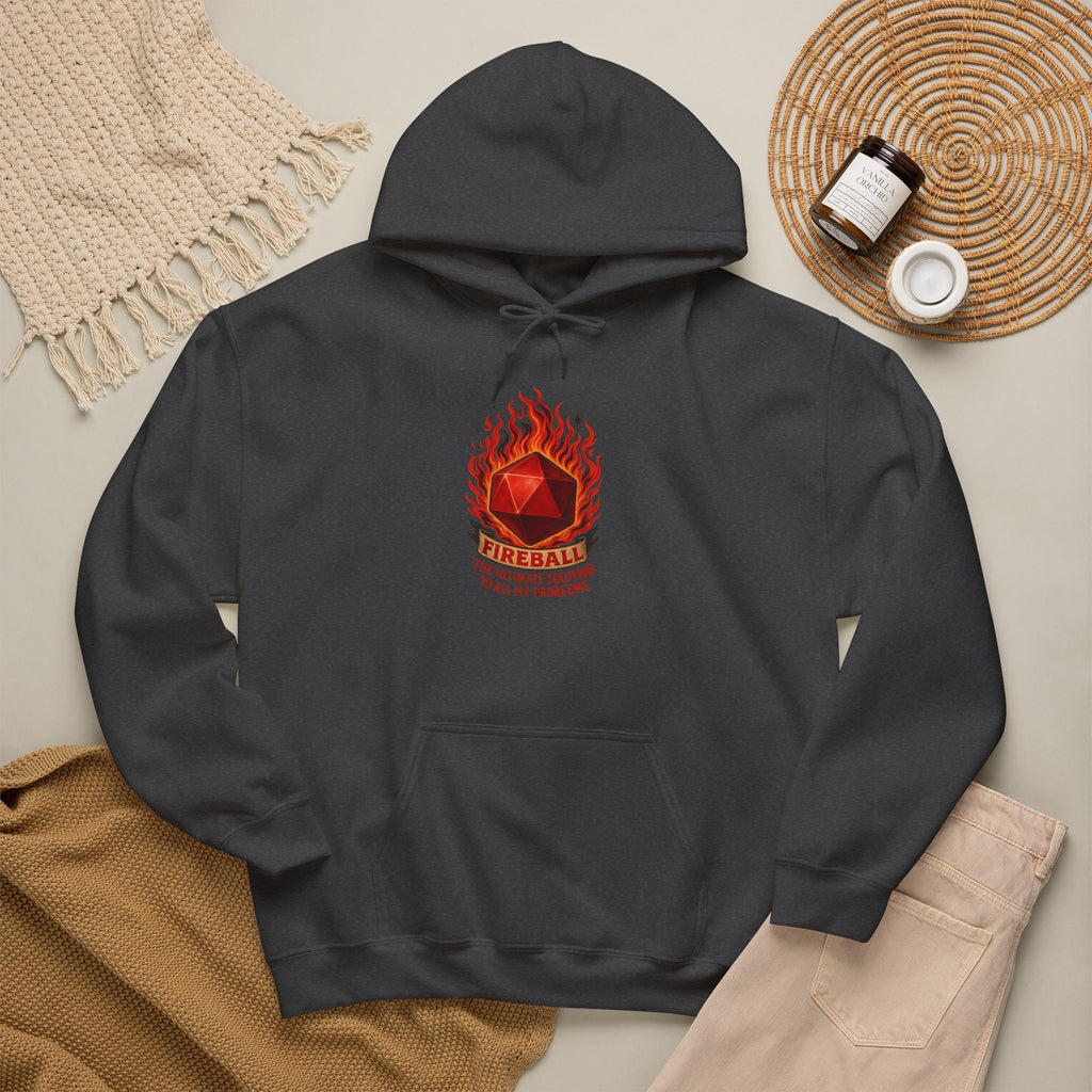 Fireball – The Ultimate Solution to All My Problems| Funny RPG Hoodie
