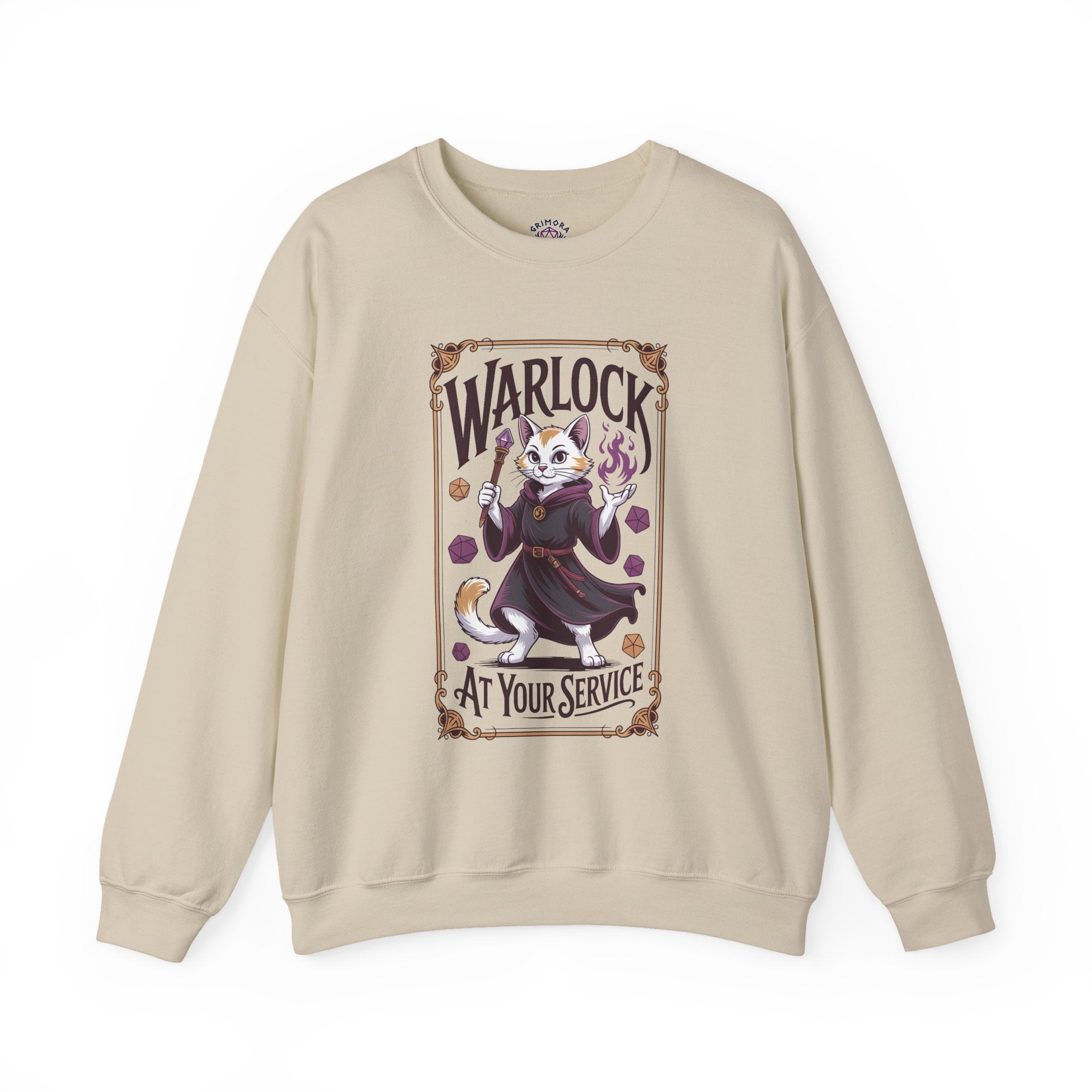 Warlock Cat at Your Serivece D&D Sweatshirt | Cat Lover RPG Gift