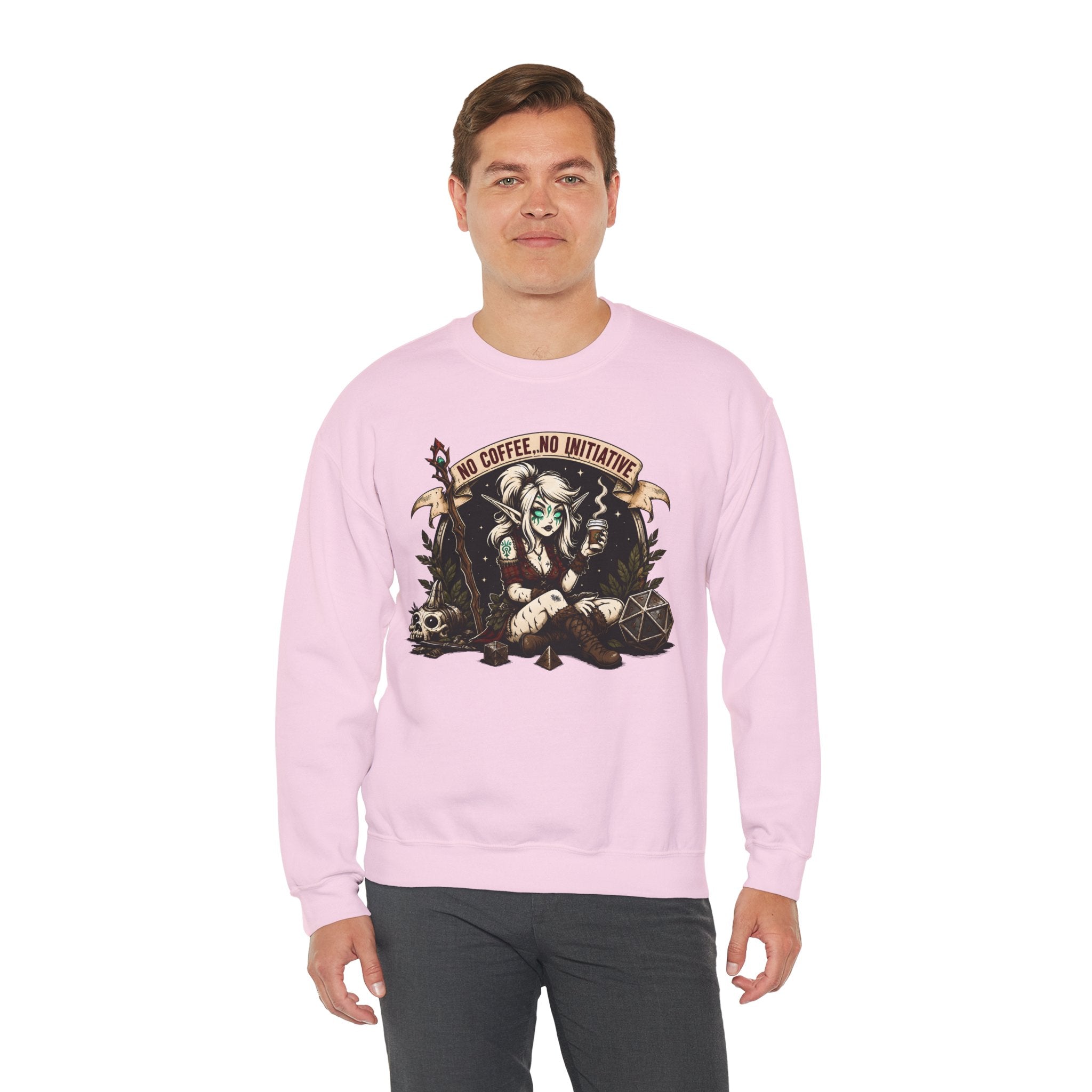 No Coffee, No Initiative | Fantasy RPG Sweatshirt
