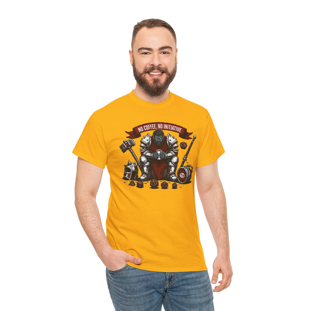 No Coffee, No Initiative | Fantasy RPG T-shirt