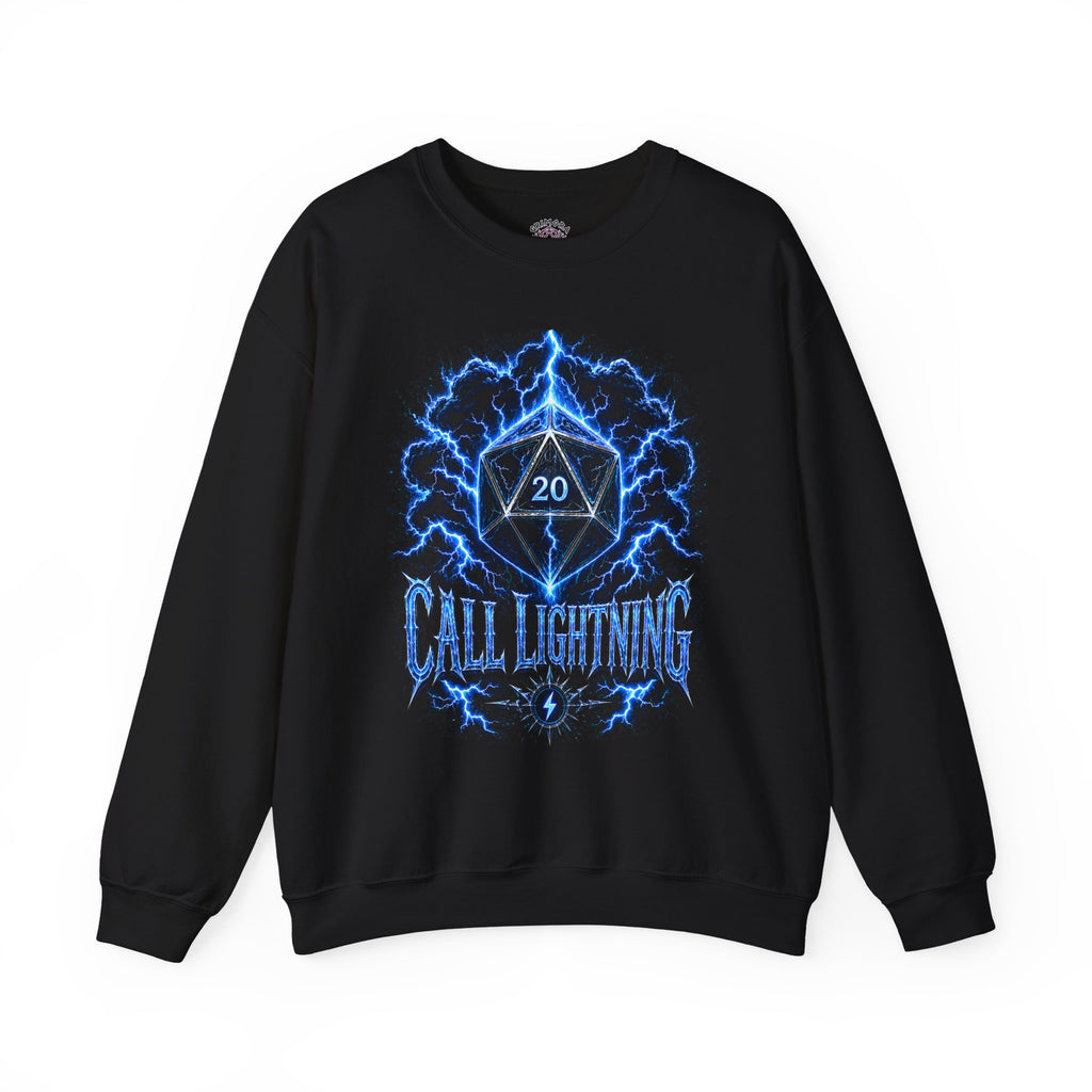 Call Lightning – Hear the Storm's Call | Druid D20 Fantasy Sweatshirt