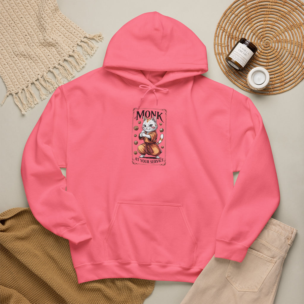 Monk Cat at Your Service D&D Hoodie | Cat Lover RPG Gift