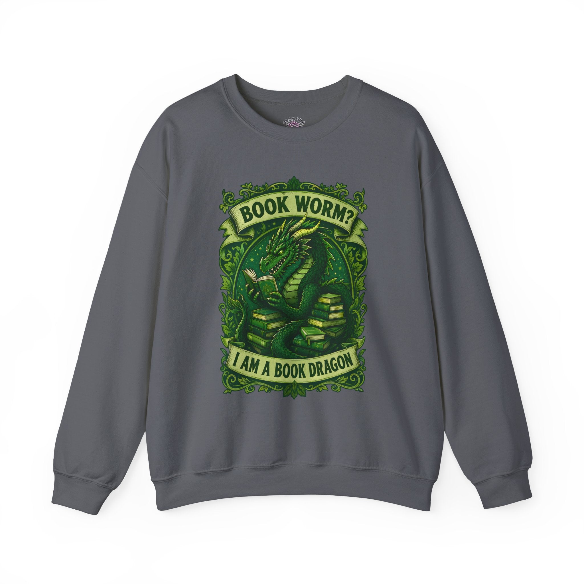 Book Worm? I Am a Book Dragon, Fantasy Reader Sweatshirt