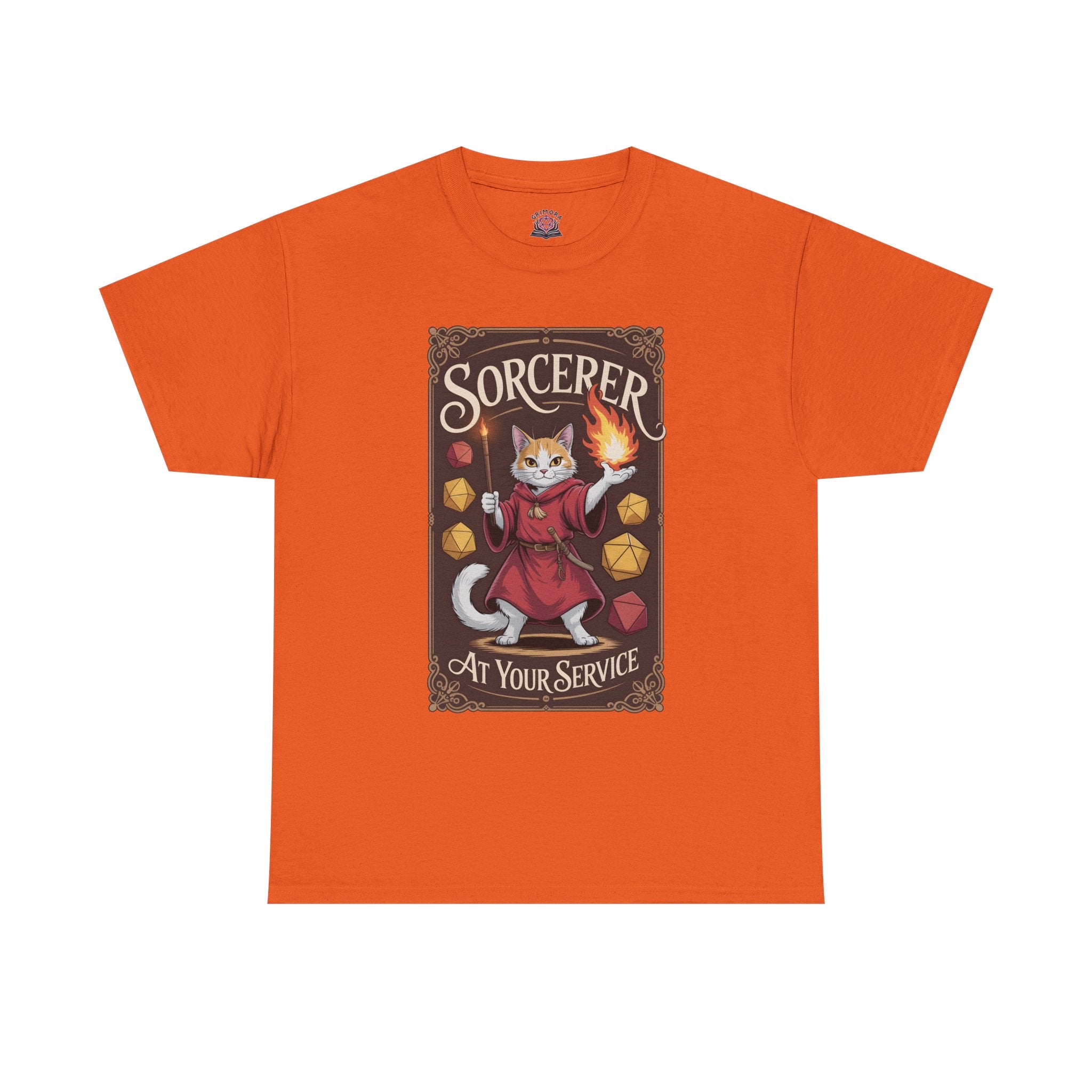 Sorcerer Cat at Your Service D&D T-shirt | Cat Lover RPG Gift