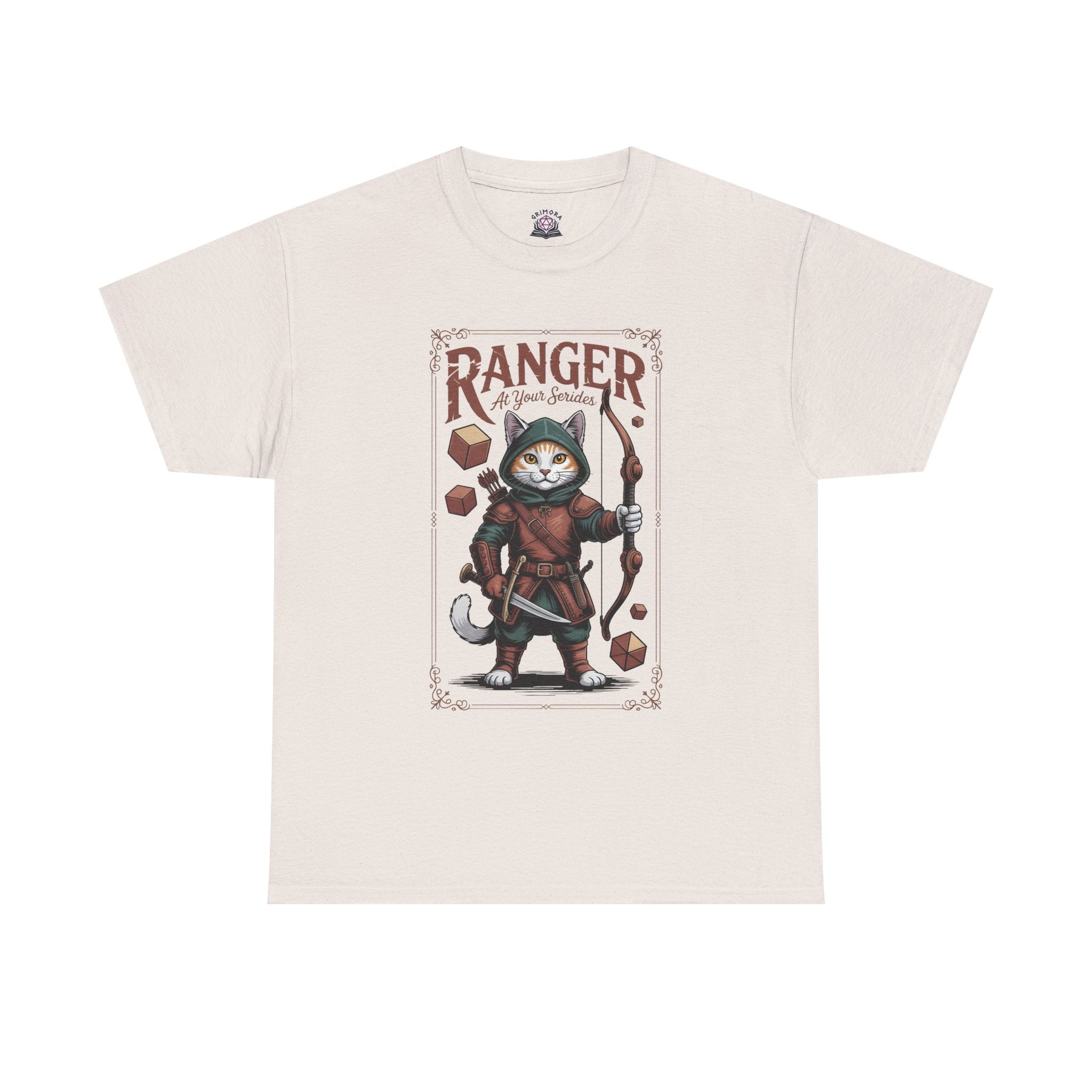 Ranger Cat at Your Serivece D&D T-shirt | Cat Lover RPG Gift