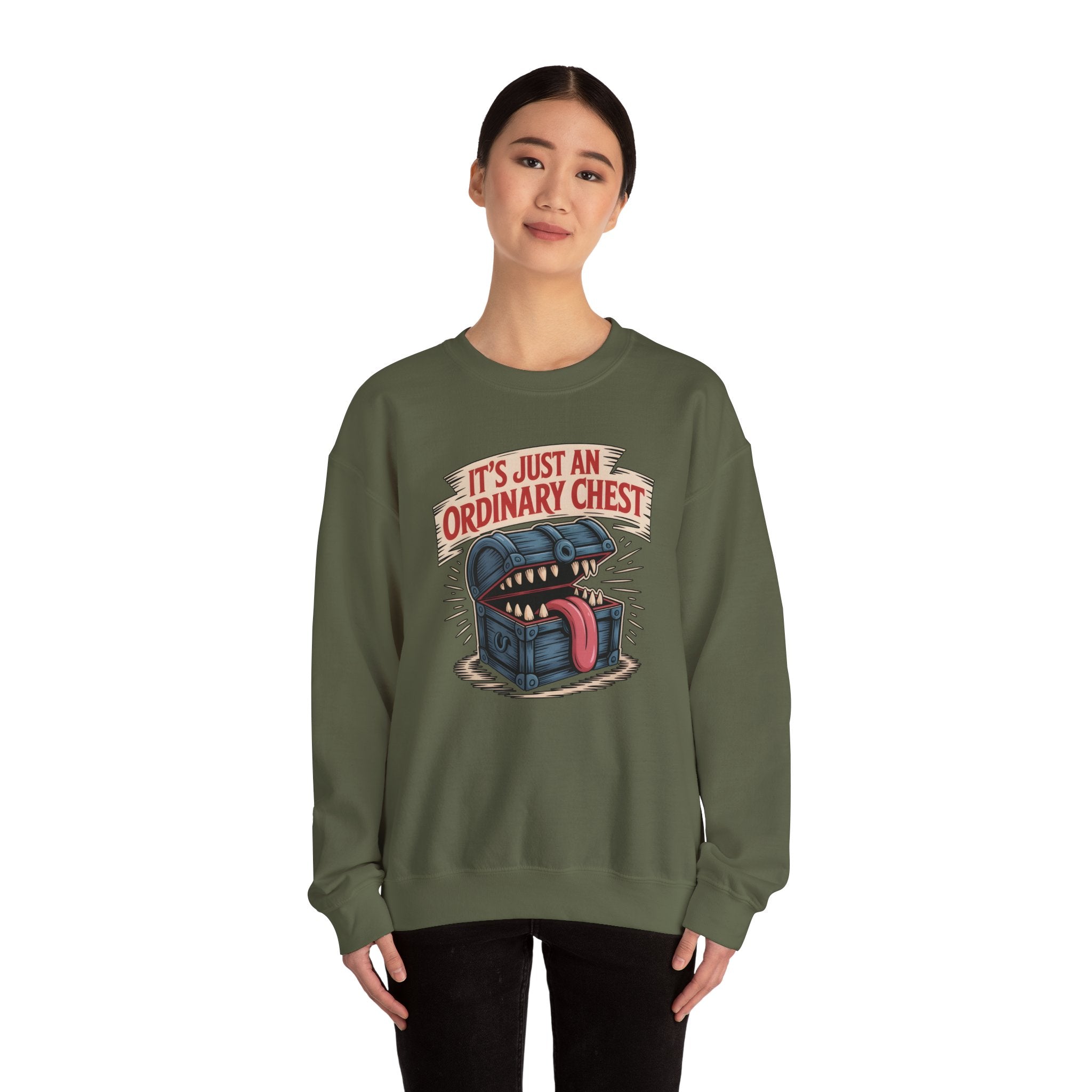 "It's Just An Ordinary Chest" — Mimic monster Sweatshirt