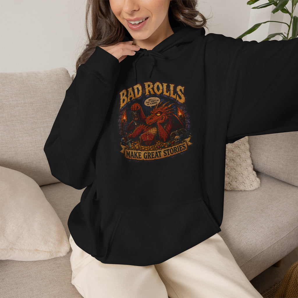 Bad Rolls Make Great Stories, natural 1 Hoodie